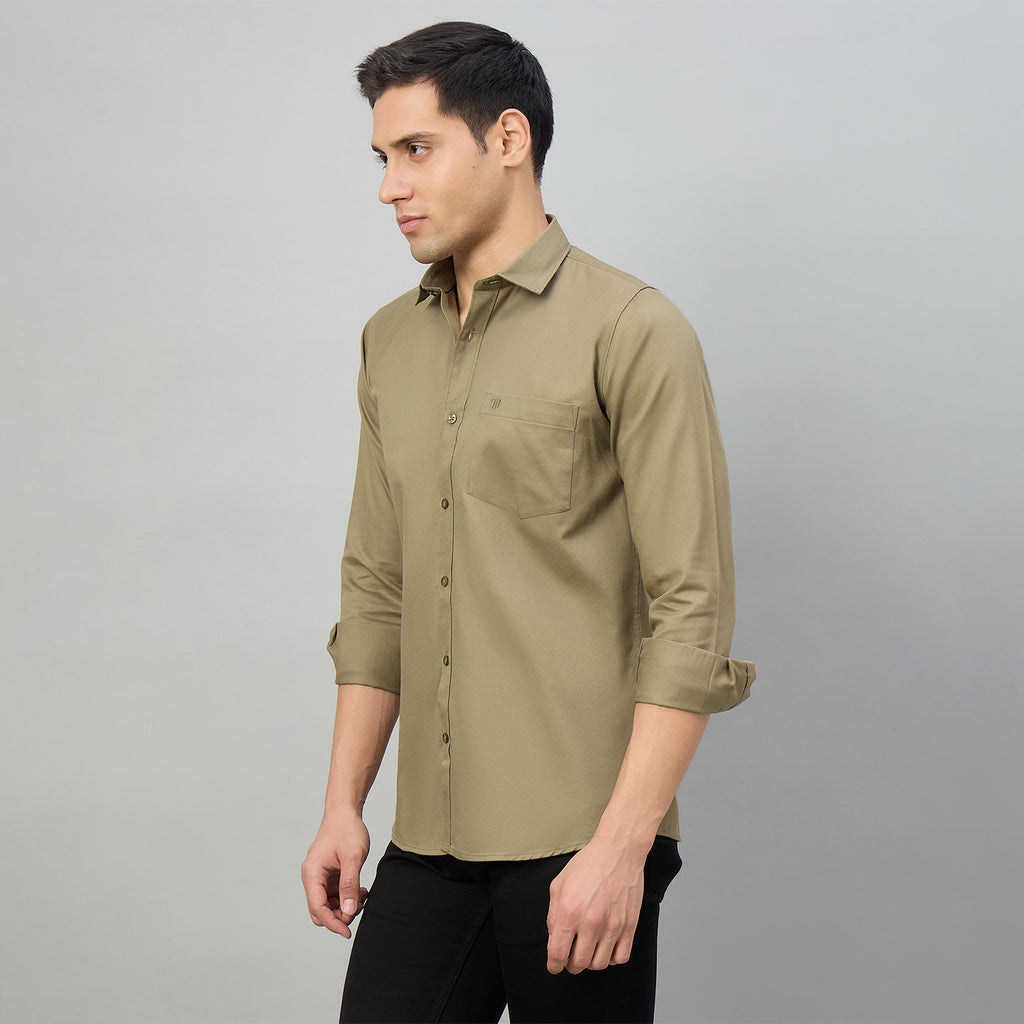 Duke Men Slim Fit Full Sleeve Short Style Cotton Shirt (SDO8PLTC)