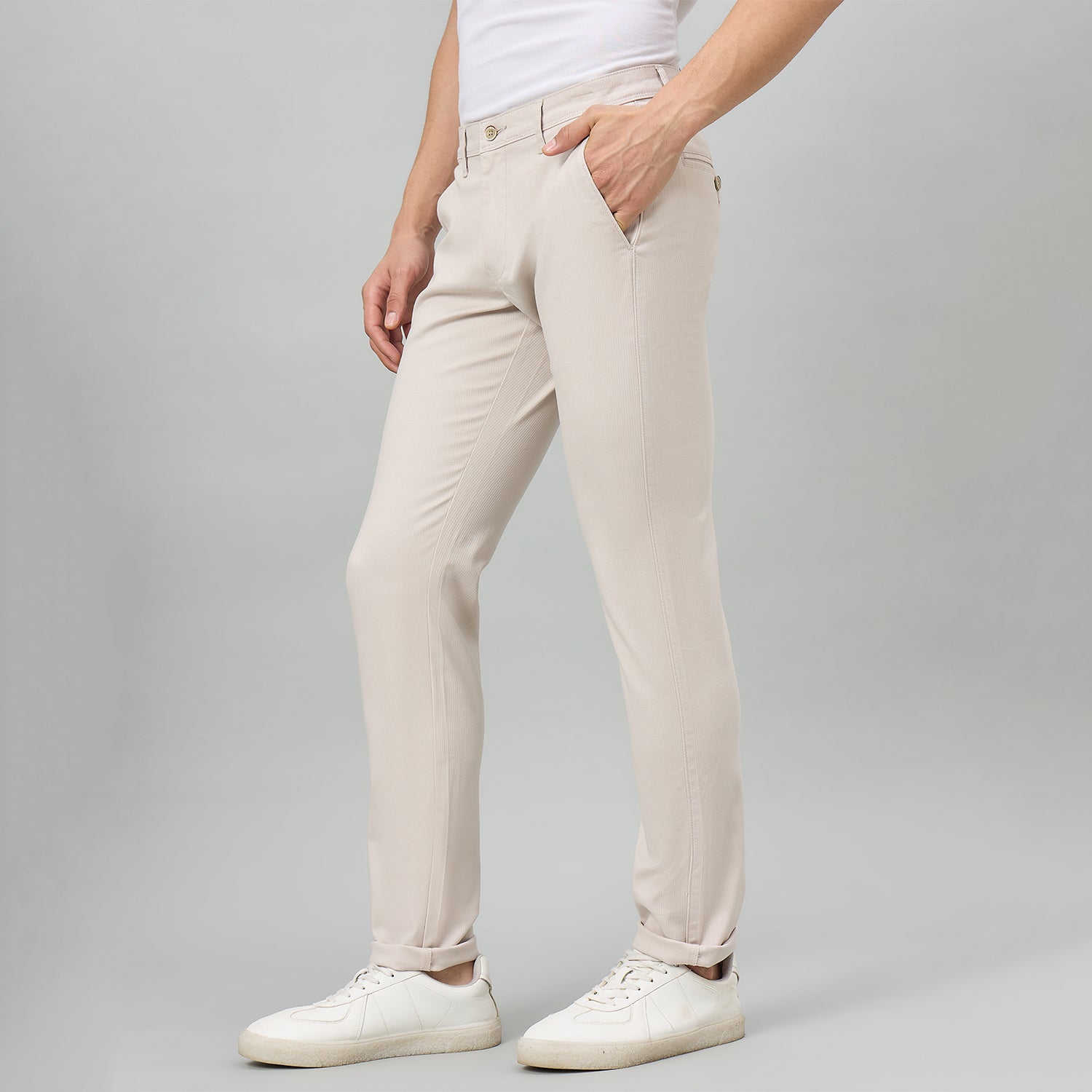 Duke Men Flatfront Narrow fit Casual Chinos Trouser (SDT4703)
