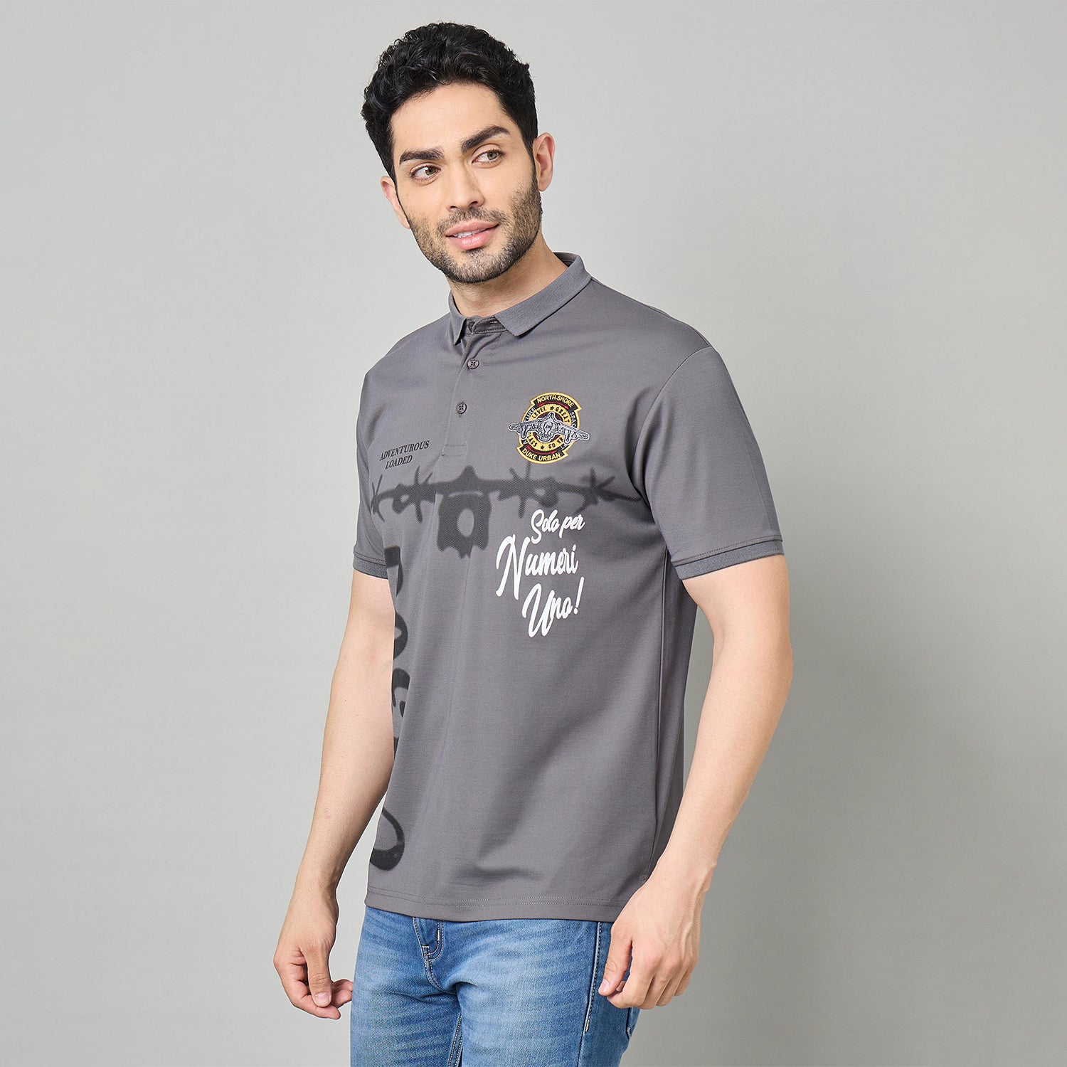Duke Urban Men Half Sleeve Cotton Tshirt (LF7638)