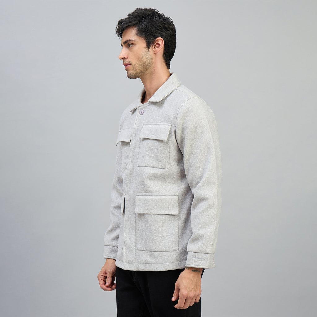 Duke Men Full Sleeve Shirt Collar Regular Fit Shacket (SDZ3267)