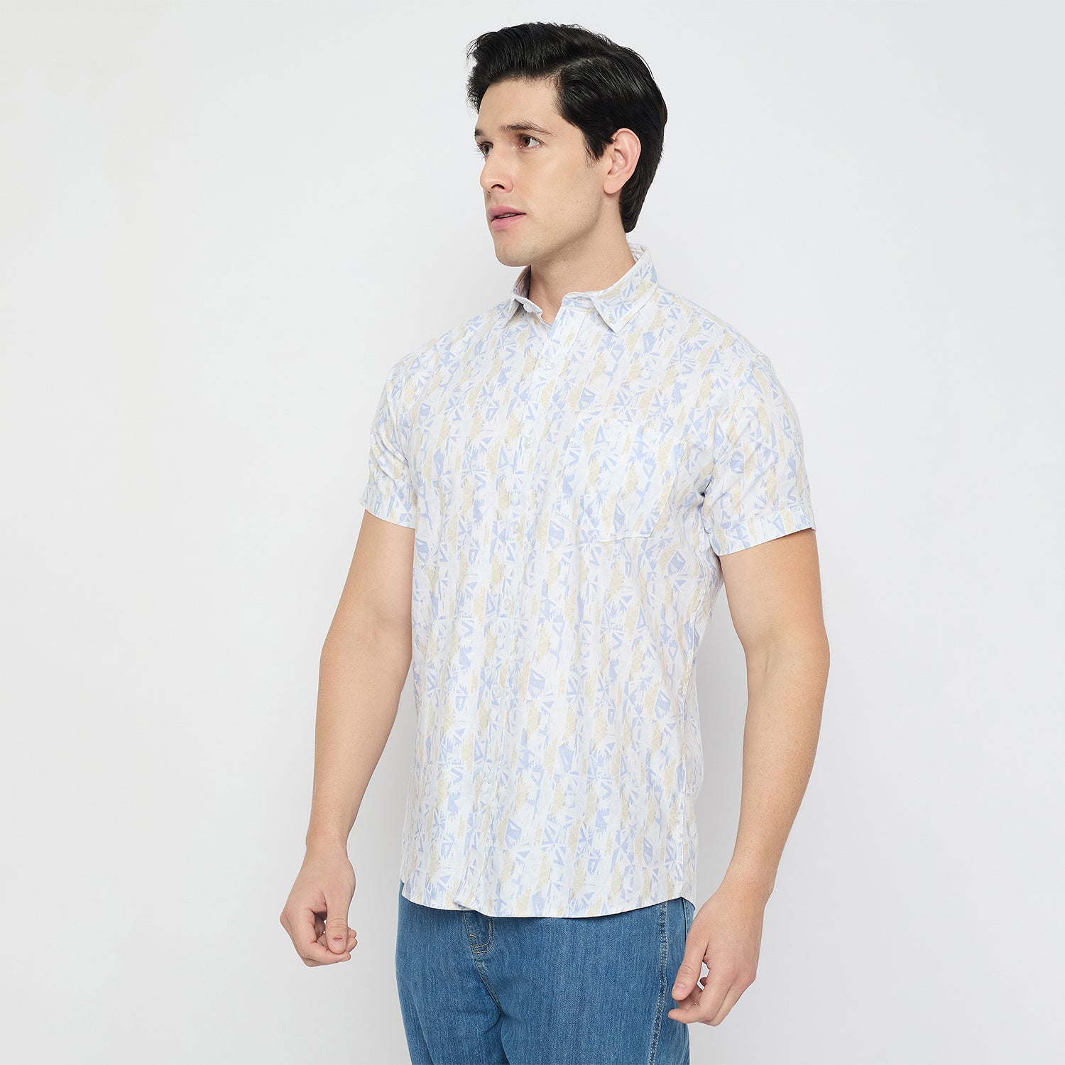 Duke Urban Men Half Sleeve Cotton Shirt (SDO4PRAI)