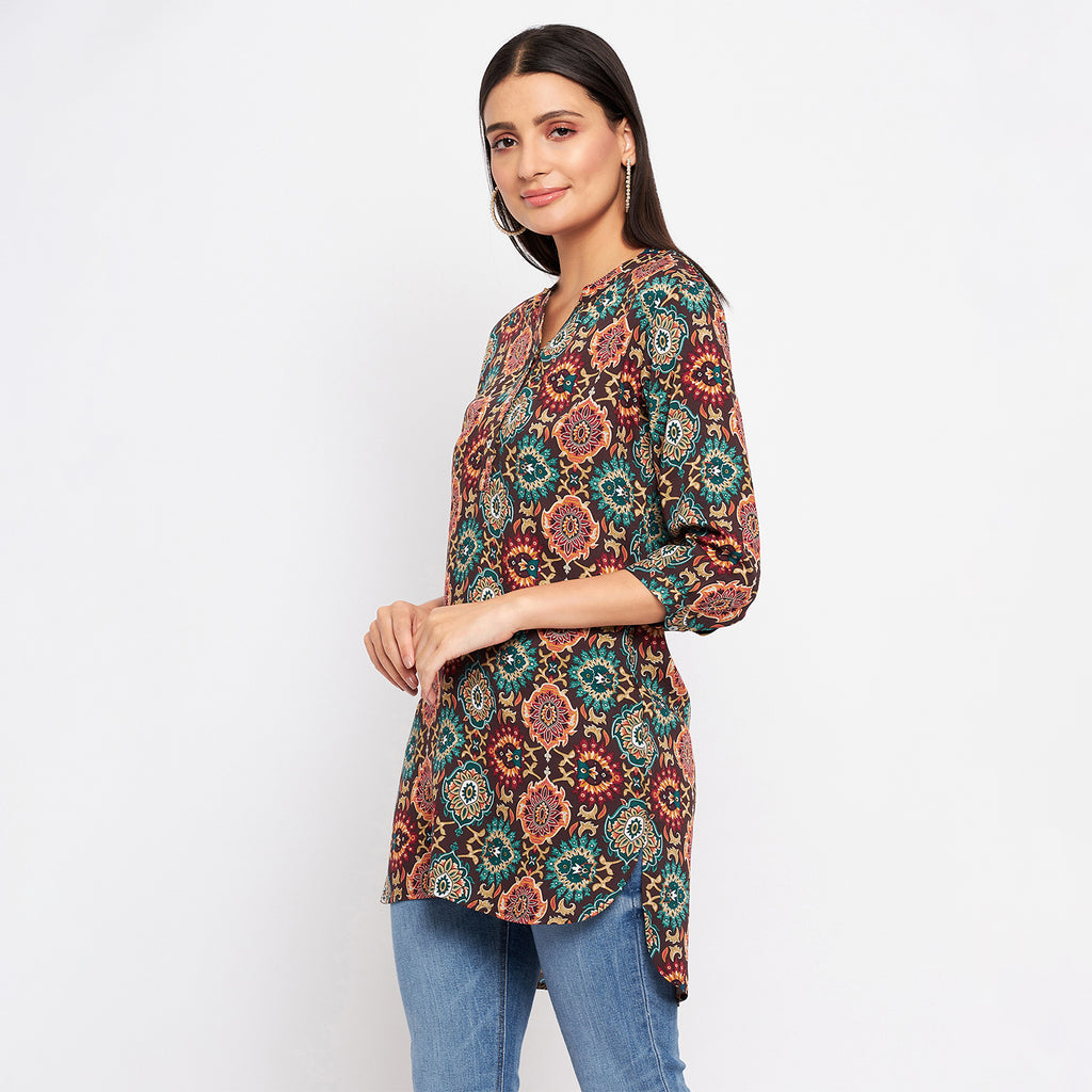 Duke Stardust Women 3/4 Sleeve Printed Tunic (SDX4111)