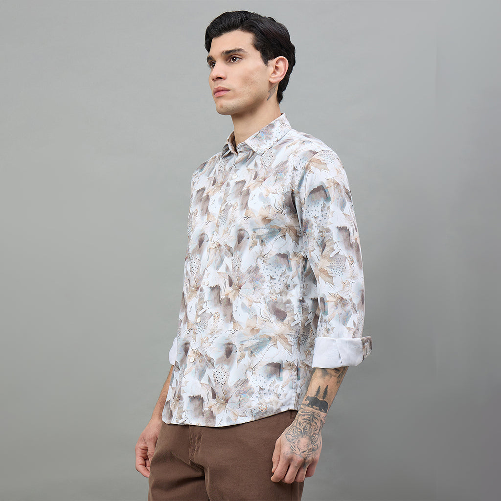 Duke Urban Men Floral Print Full Sleeve Regular Shirt (SDO9PRH)