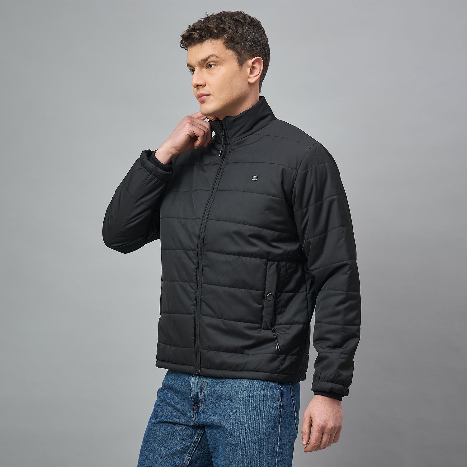 Duke Urban Men Fulll Sleeve High Neck Puffer Jacket (SDZ3118)