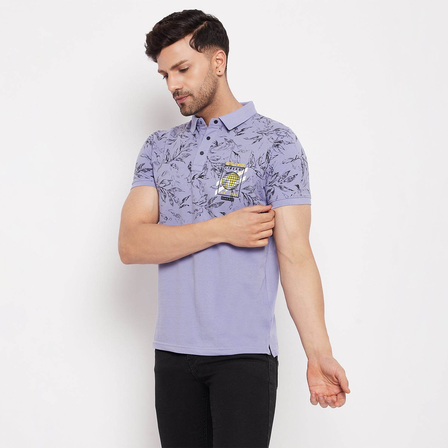 Duke Urban Men Polo Neck Half Sleeve Cotton T-shirt (LF5798)