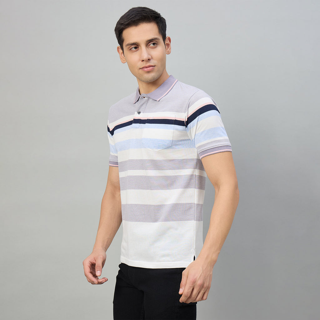 Duke Men Half Sleeve Cotton Regualr Fit Casual T-shirt (LF7959)