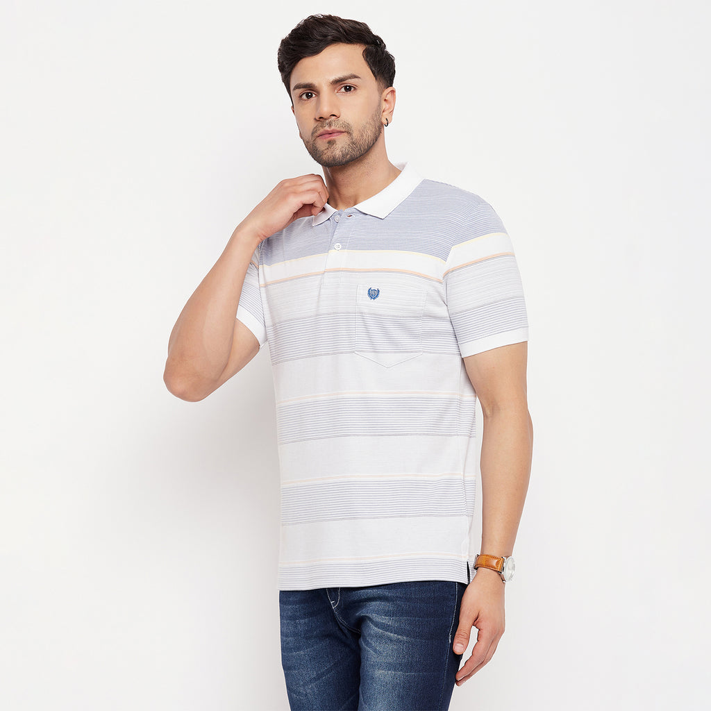 Duke Stardust Men Half Sleeve Polo Neck Cotton T-shirt (LF7016)
