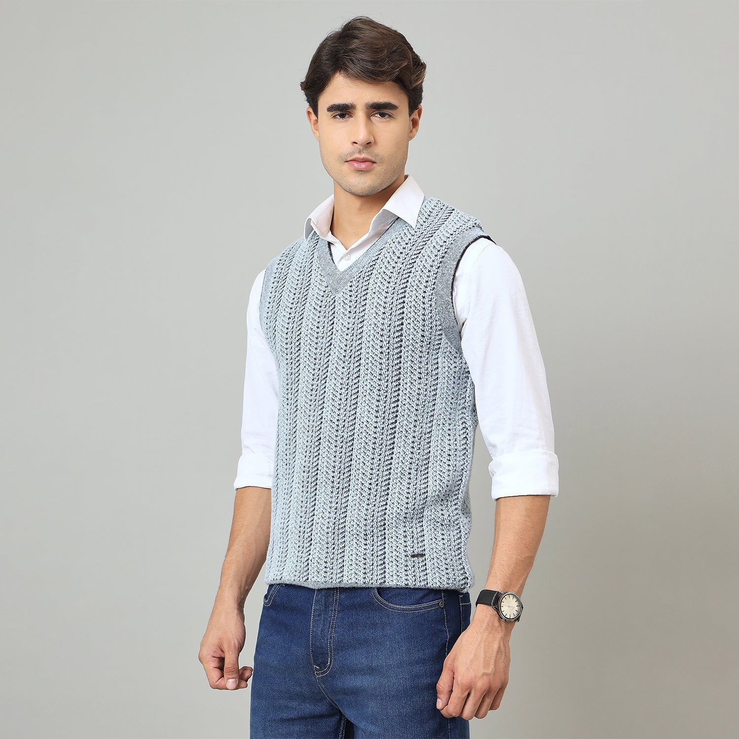 Duke Urban Men V Neck Sleeveless Reversible Sweater (SDS2293)