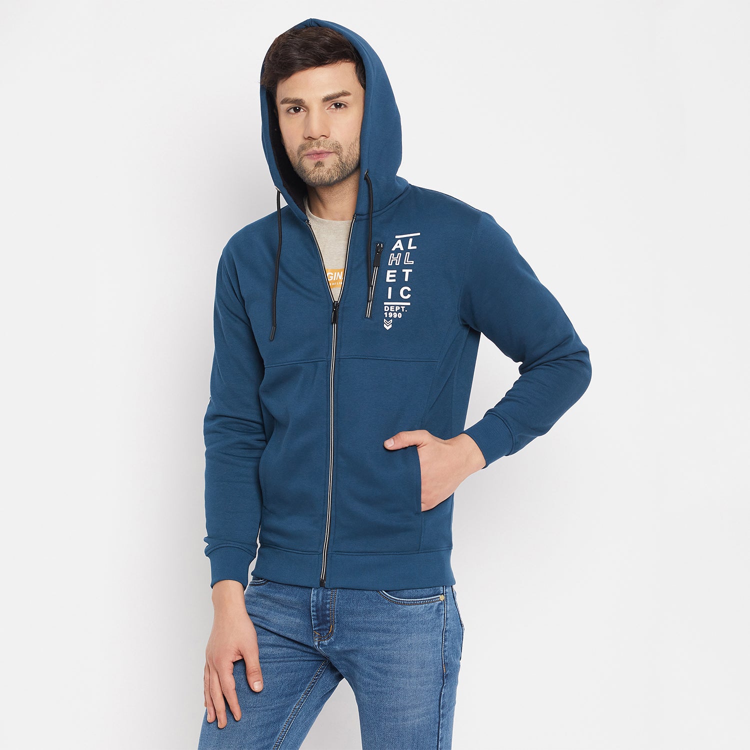 Duke Urban Men Hooded Zipper Sweatshirt (LF6261)