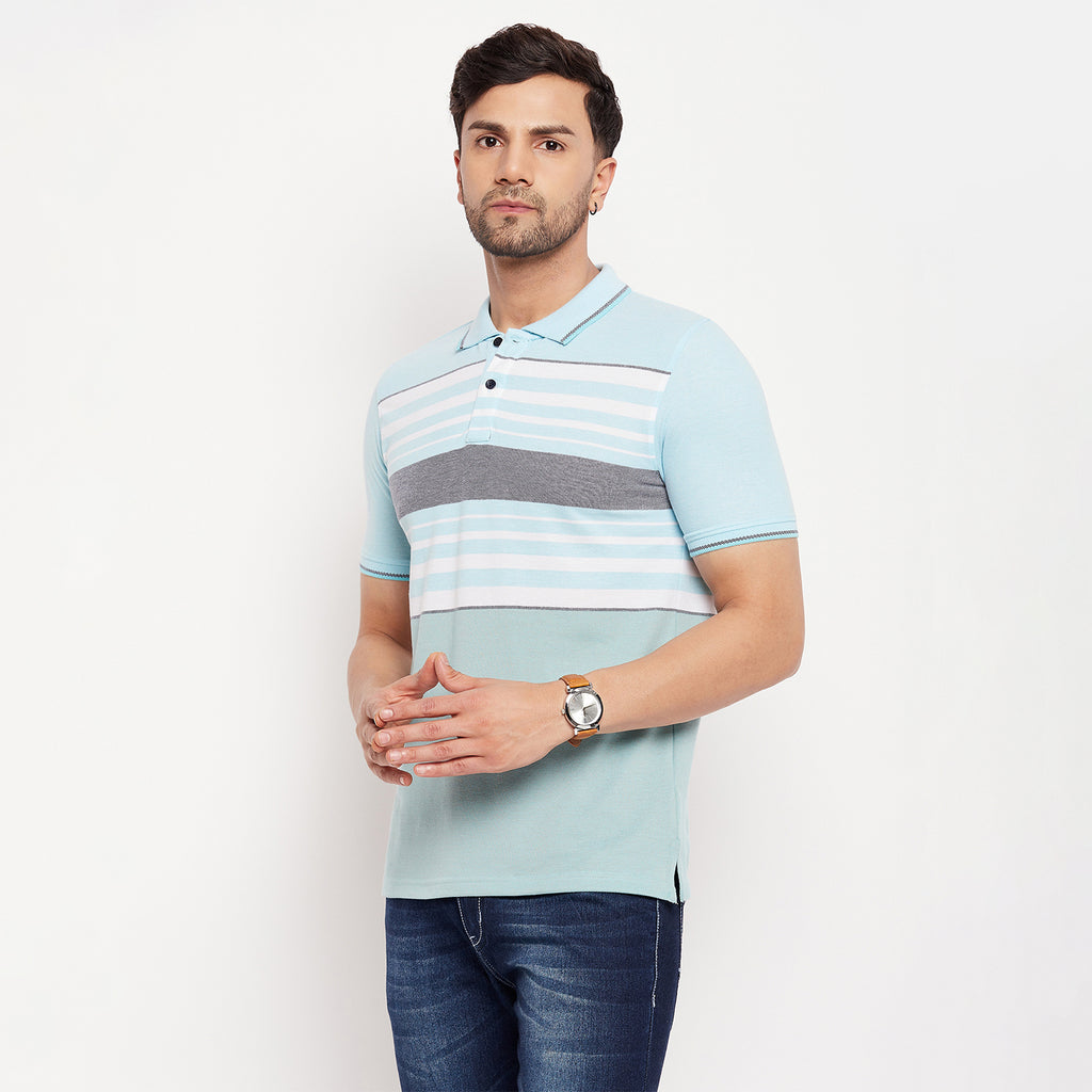 Duke Stardust Men Half Sleeve Polo Neck Cotton T-shirt (LF5880)