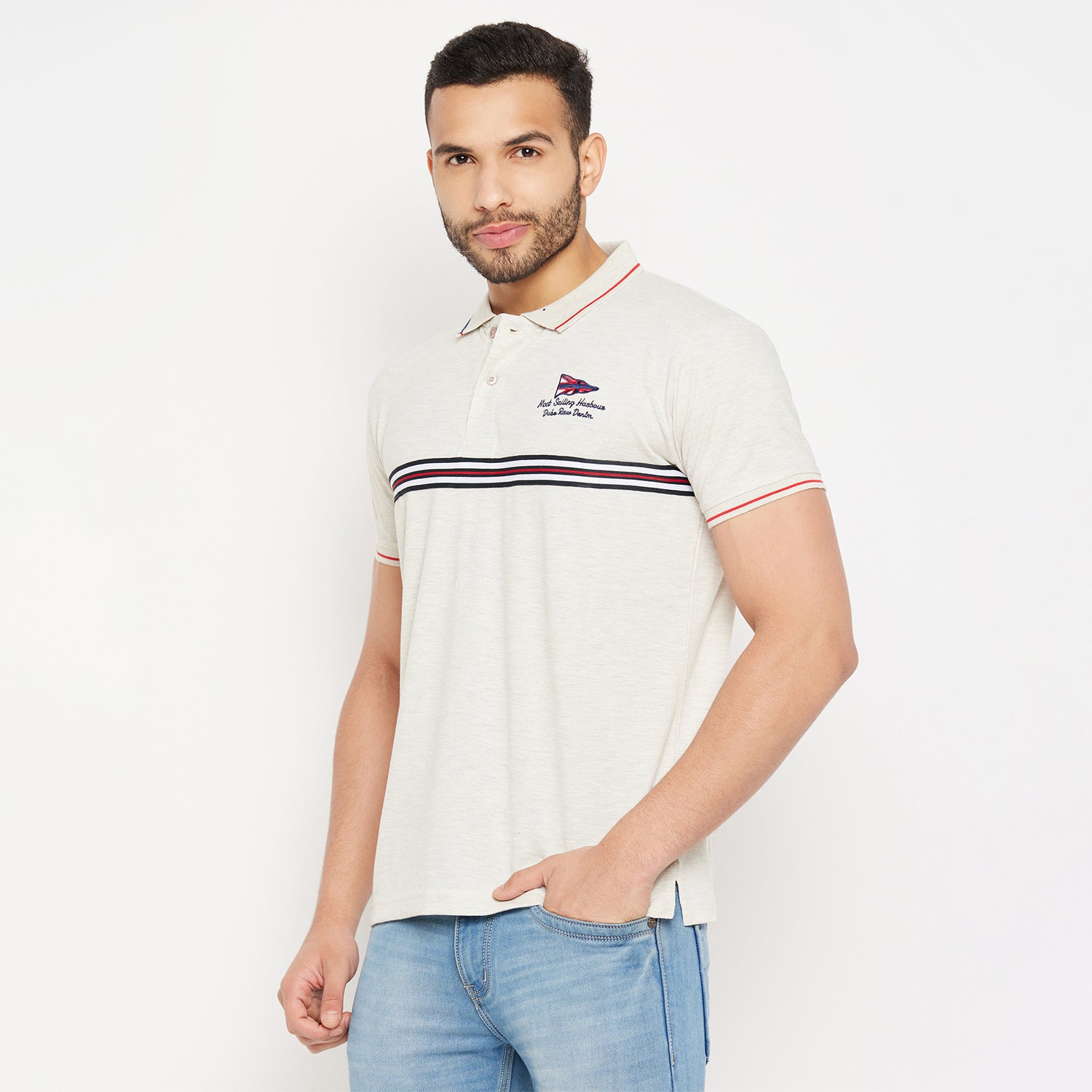 Duke Stardust Men Half Sleeve Polo Neck Cotton T-shirt (3934)