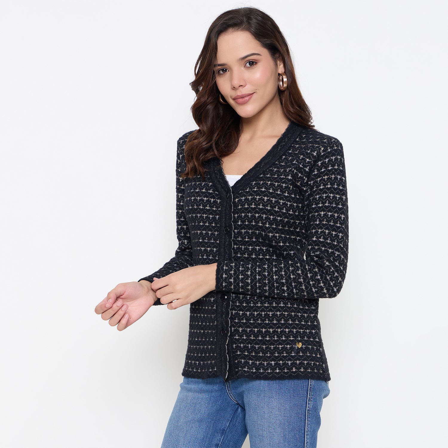 Duke Urban Women Full Sleeve Front Open Sweater (SDS1310)