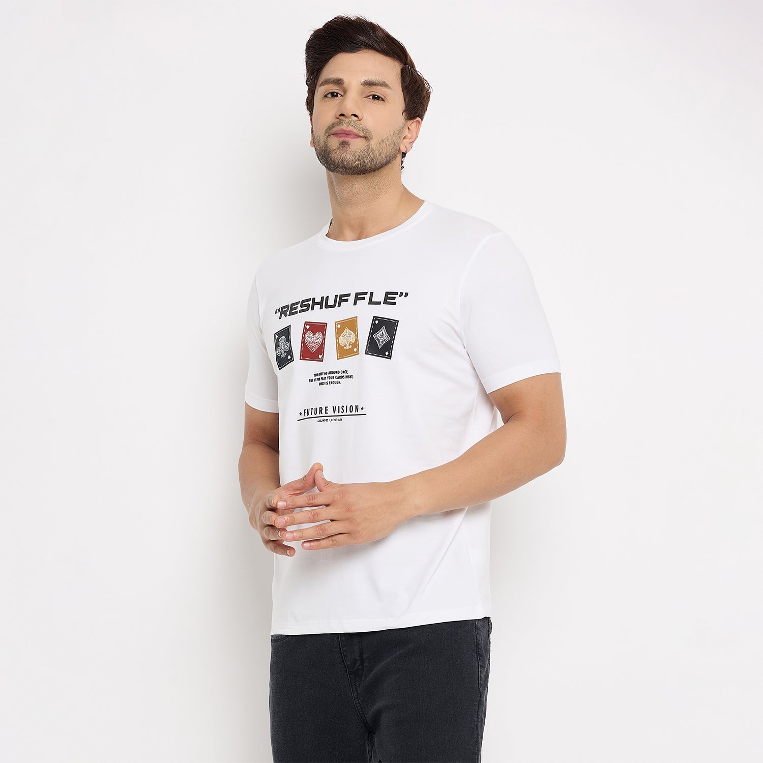 Duke Urban Men Half Sleeve Cotton T-shirt (LF7148)