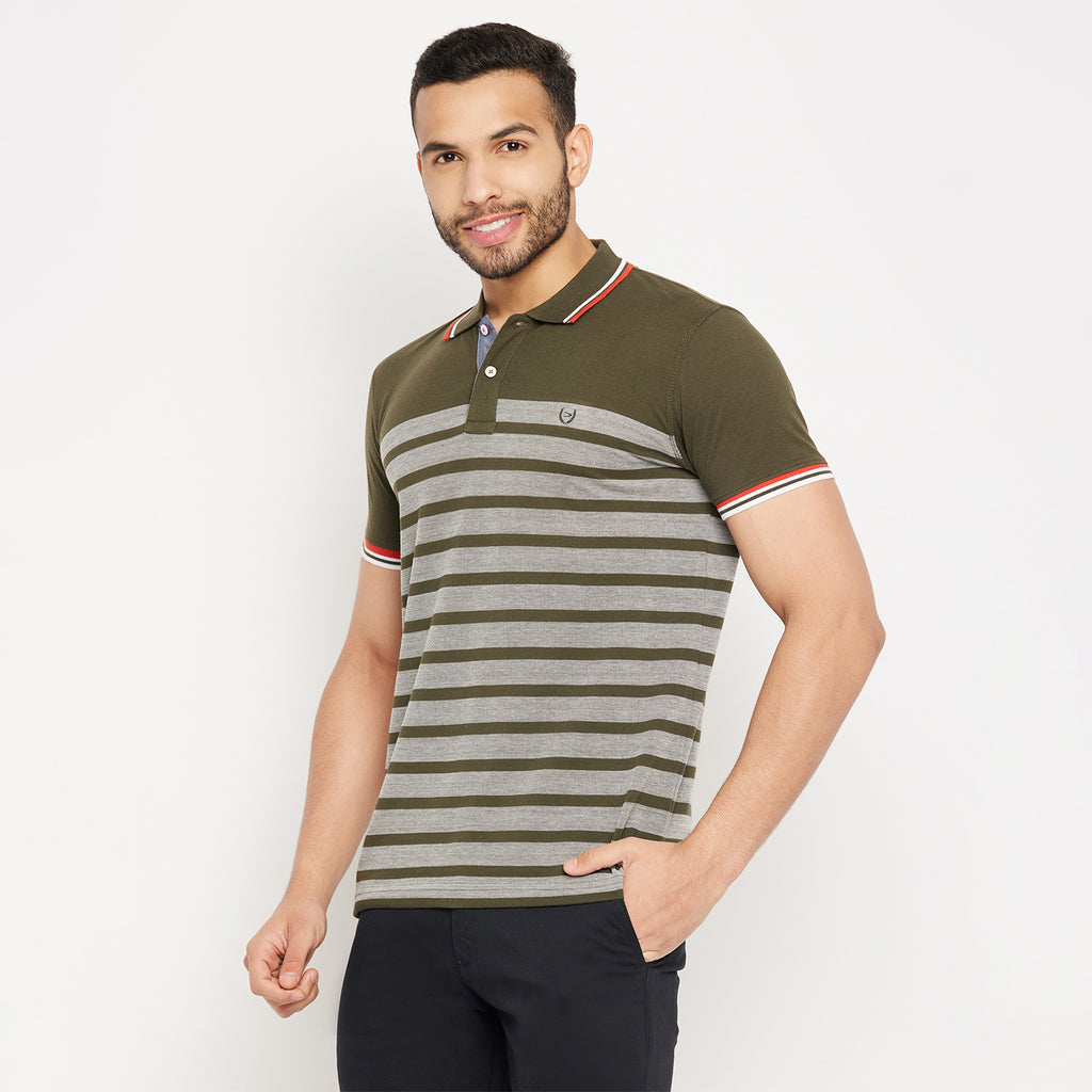 Duke Stardust Men Half Sleeve Polo Neck Cotton T-shirt (3994)