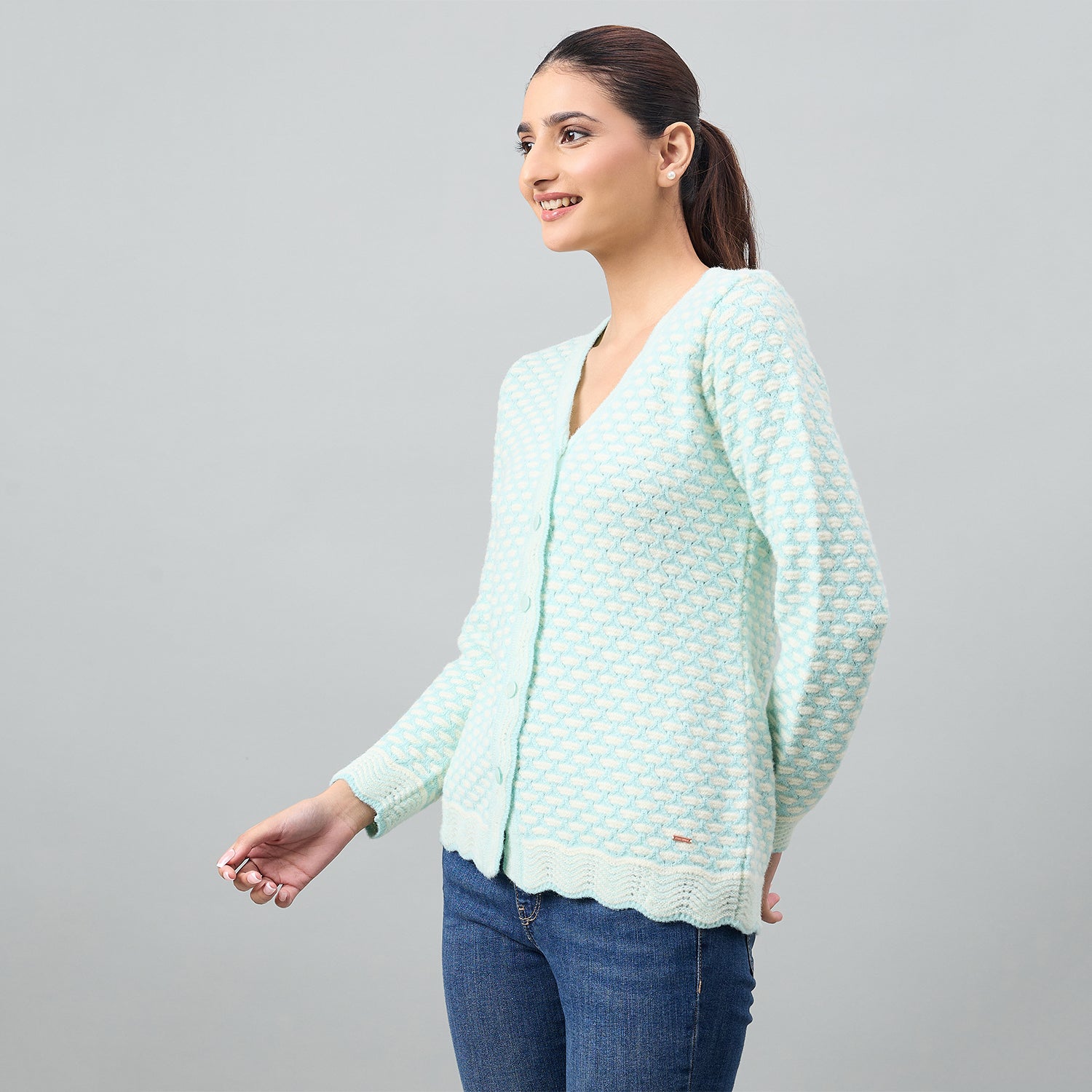 Duke Urban Women Full Sleeve Front Open Regular Cardigan (SDS1287)
