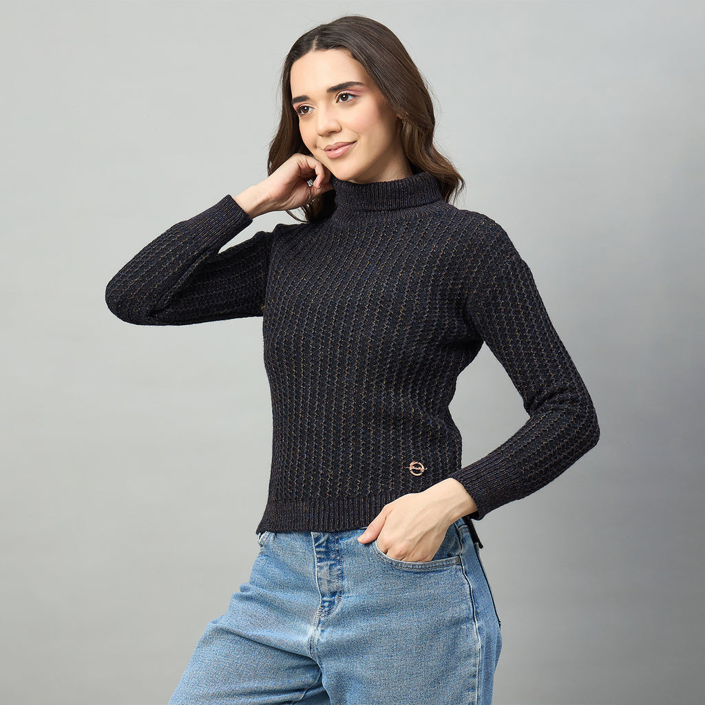 Duke Urban Women Full Sleeve Turtle Neck Sweater (SDS1241N)