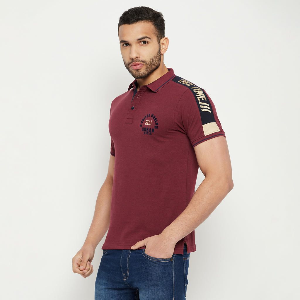Duke Stardust Men Half Sleeve Polo Neck Cotton T-shirt (LF5778)