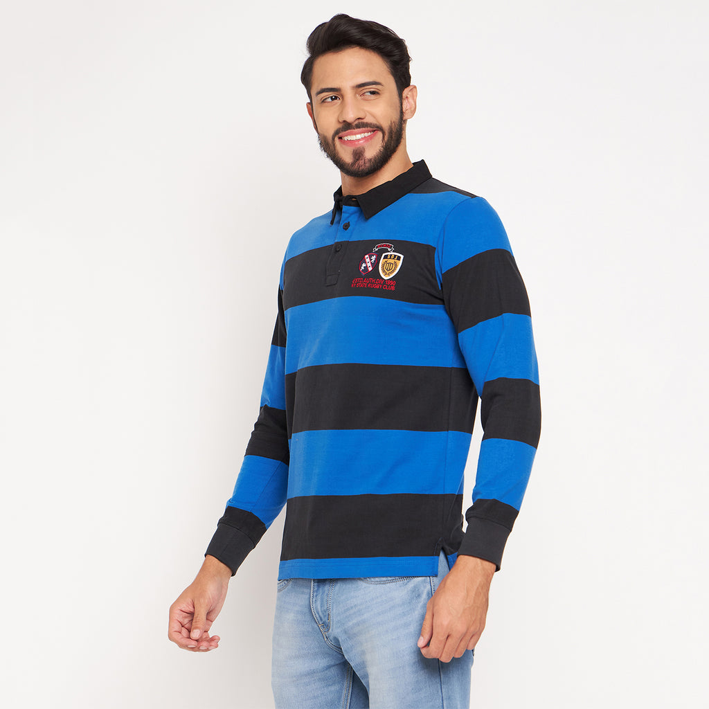 Duke Urban Men Polo Neck Full Sleeve Cotton T-shirt (LF3940)