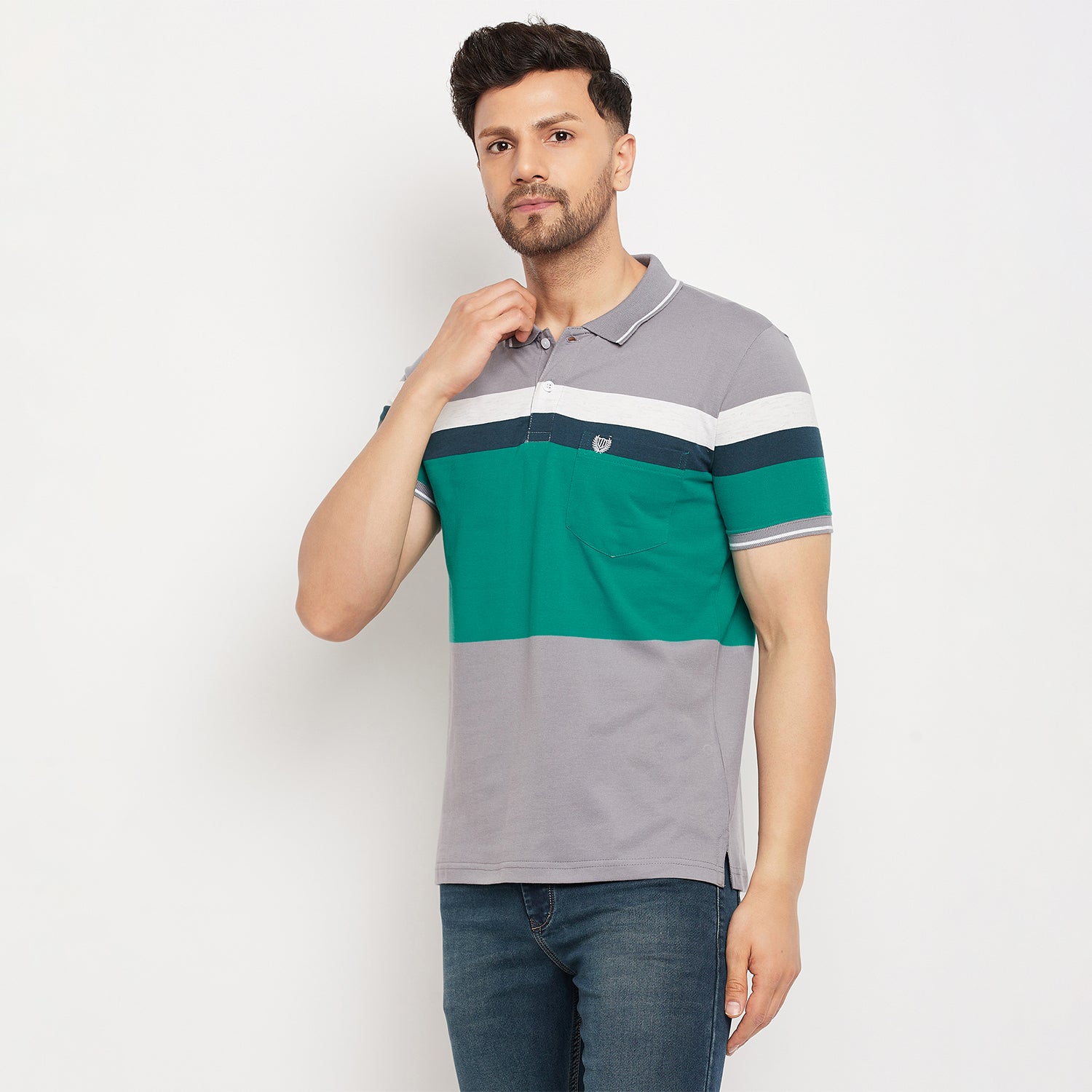Duke Stardust Men Half Sleeve Polo Neck Cotton T-shirt (LF5724)