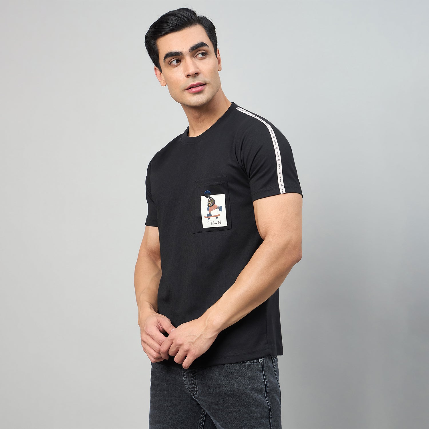 Duke Men Half Sleeve Cotton Smart Fit Casual T-shirt (LF6087A)