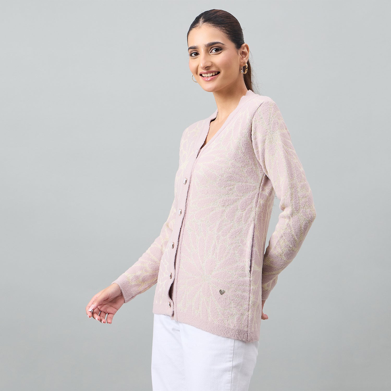 Duke Urban Women Full Sleeve Front Open Regular Cardigan (SDS1366)