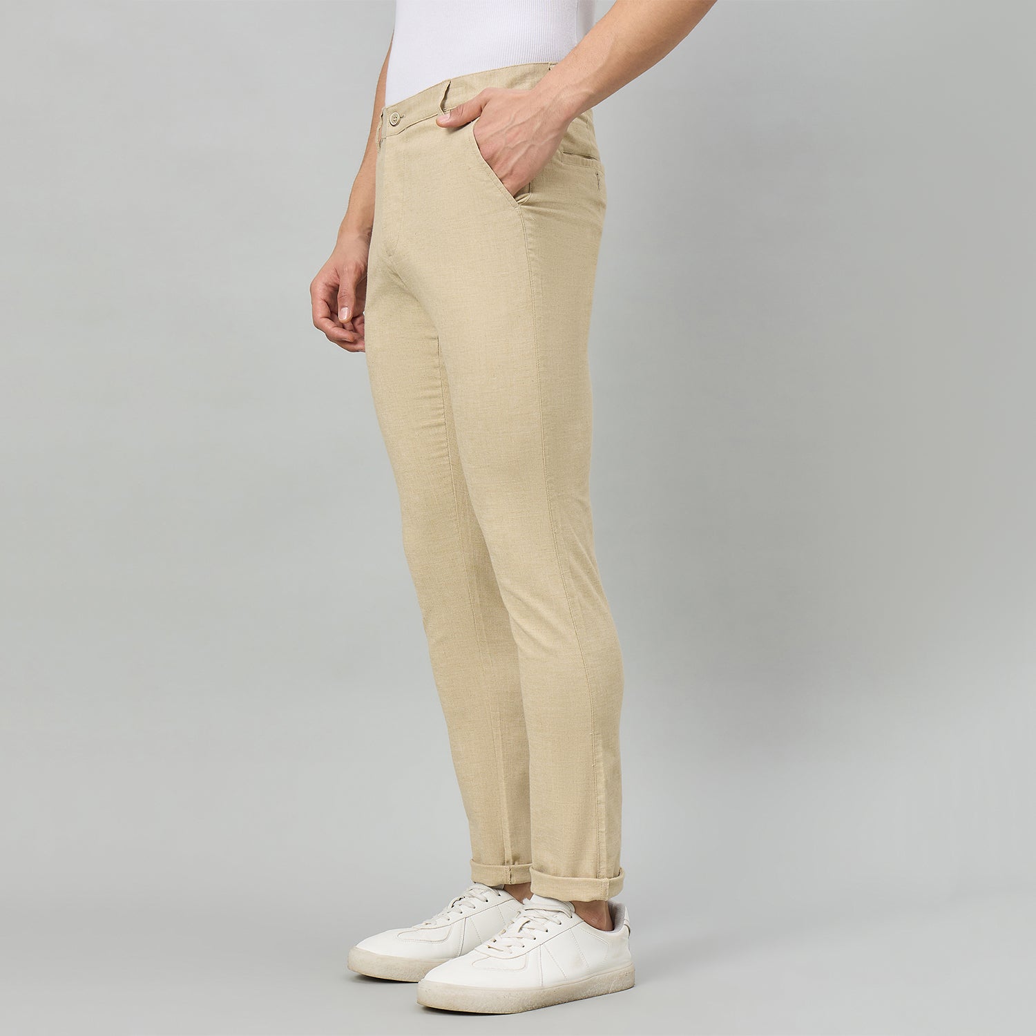 Duke Men Flatfront Narrow fit Casual Chinos Trouser (SDT4653)