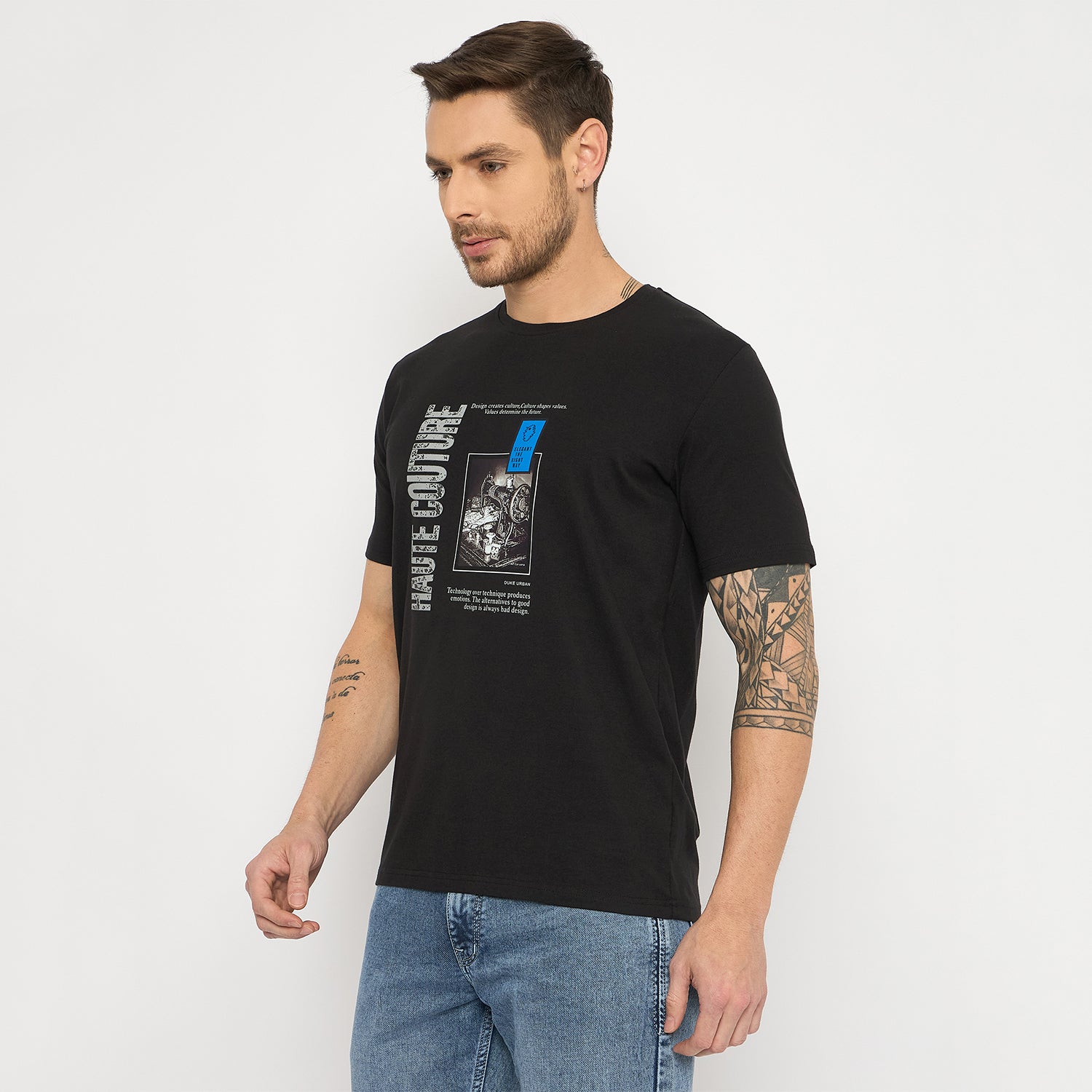 Duke Urban Men Half Sleeve Cotton Tshirt (LF7440)