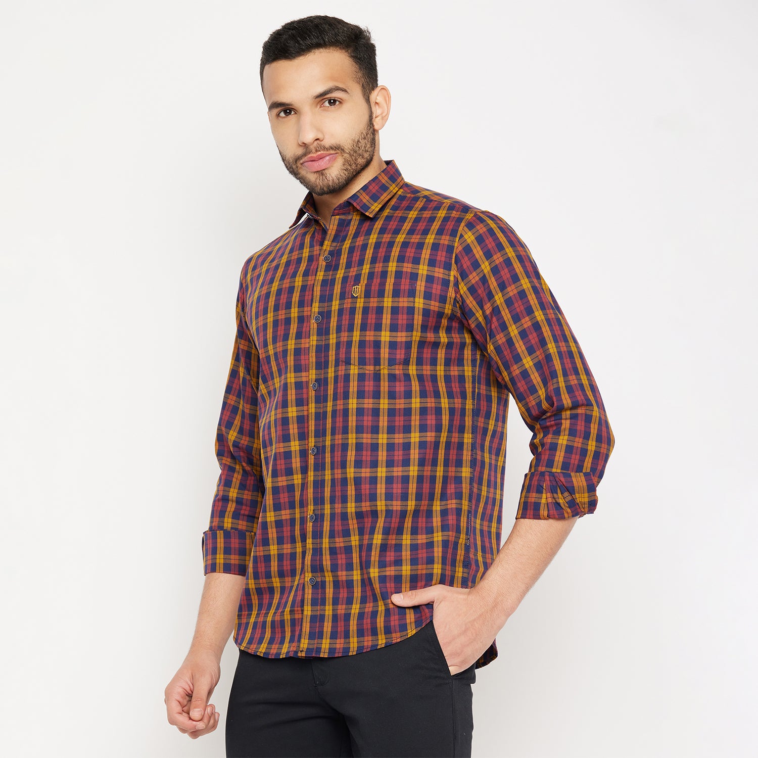 Duke Stardust Men Full Sleeve Cotton Shirt (SDO5CKOB)