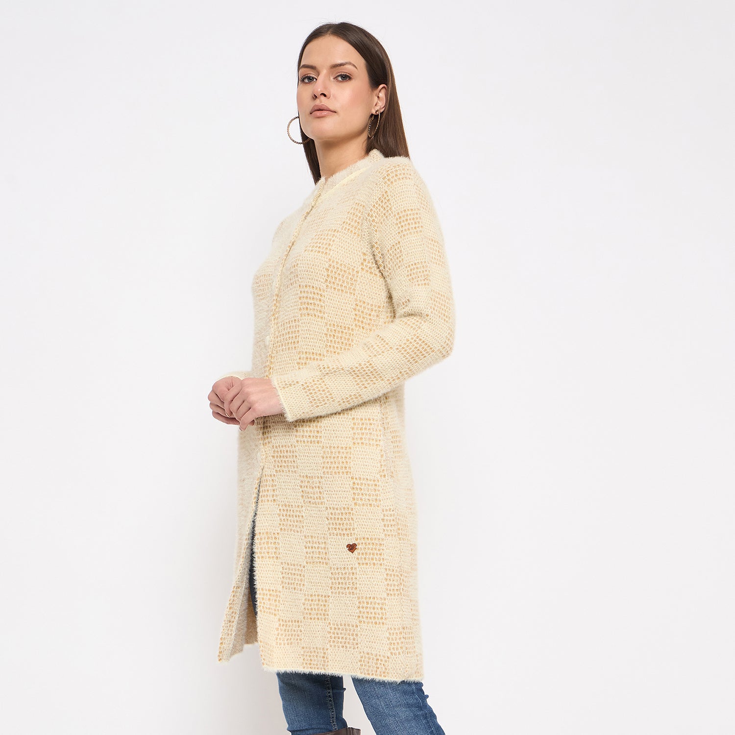 Duke Urban Women Full Sleeve Round Neck Long Coat (SDS1206)