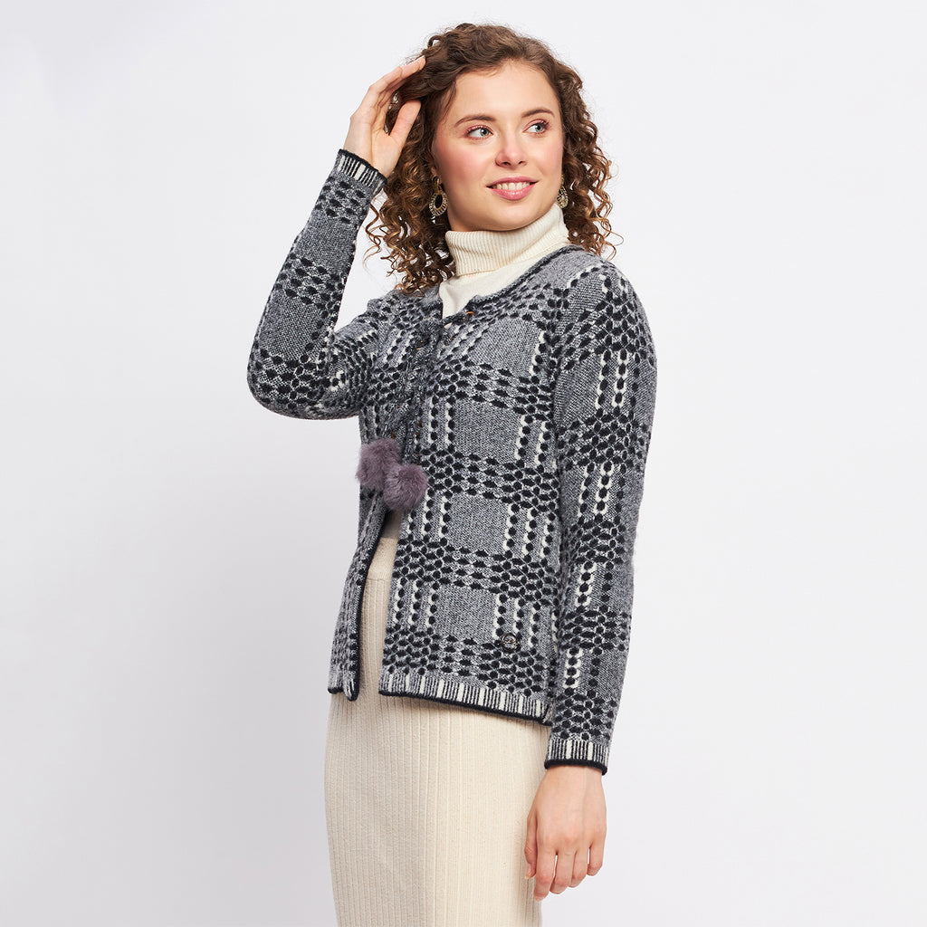 Duke Urban Women Full Sleeve Self Design Cardigan (SDS1047)