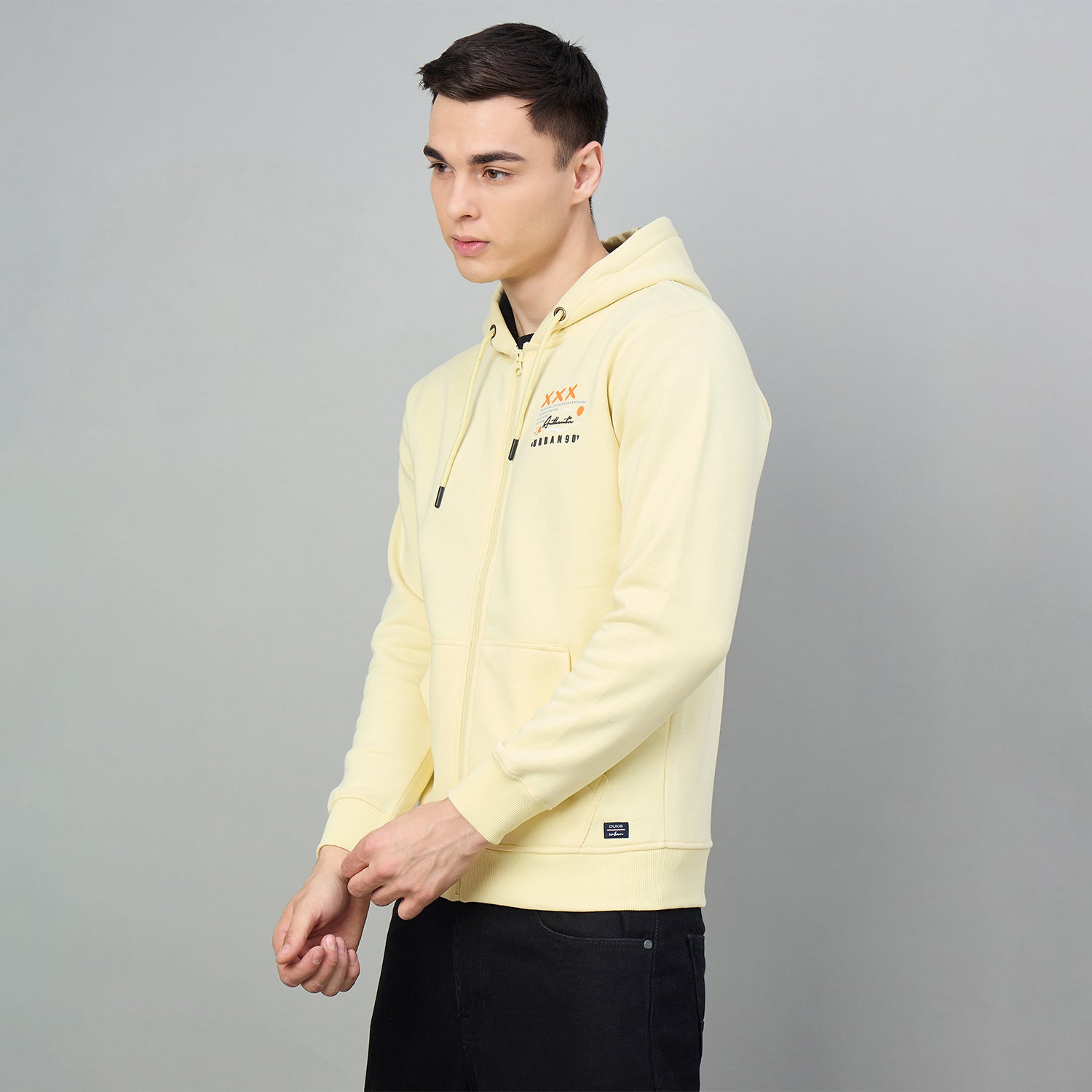 Duke Urban Men Smart Fit Hooded Zip Sweatshirt (LF6363)
