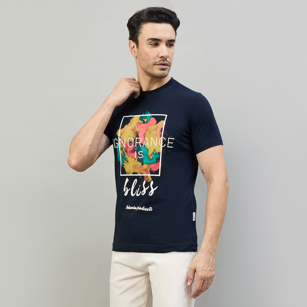 Duke Urban Men Half Sleeve Cotton Smart Fit Casual T-shirt (LF7862)