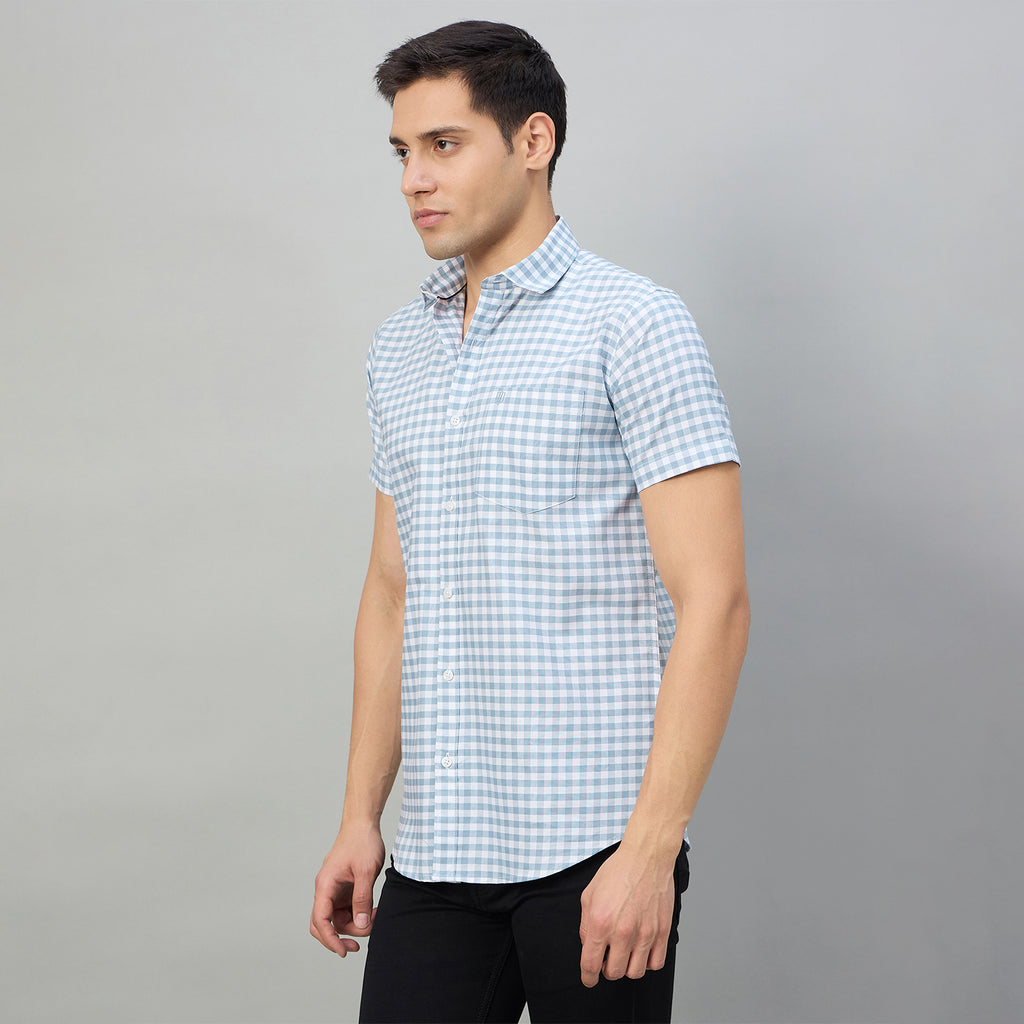 Duke Men Slim Fit Half Sleeve Oxford Cotton Shirt (SDO1CKJ)