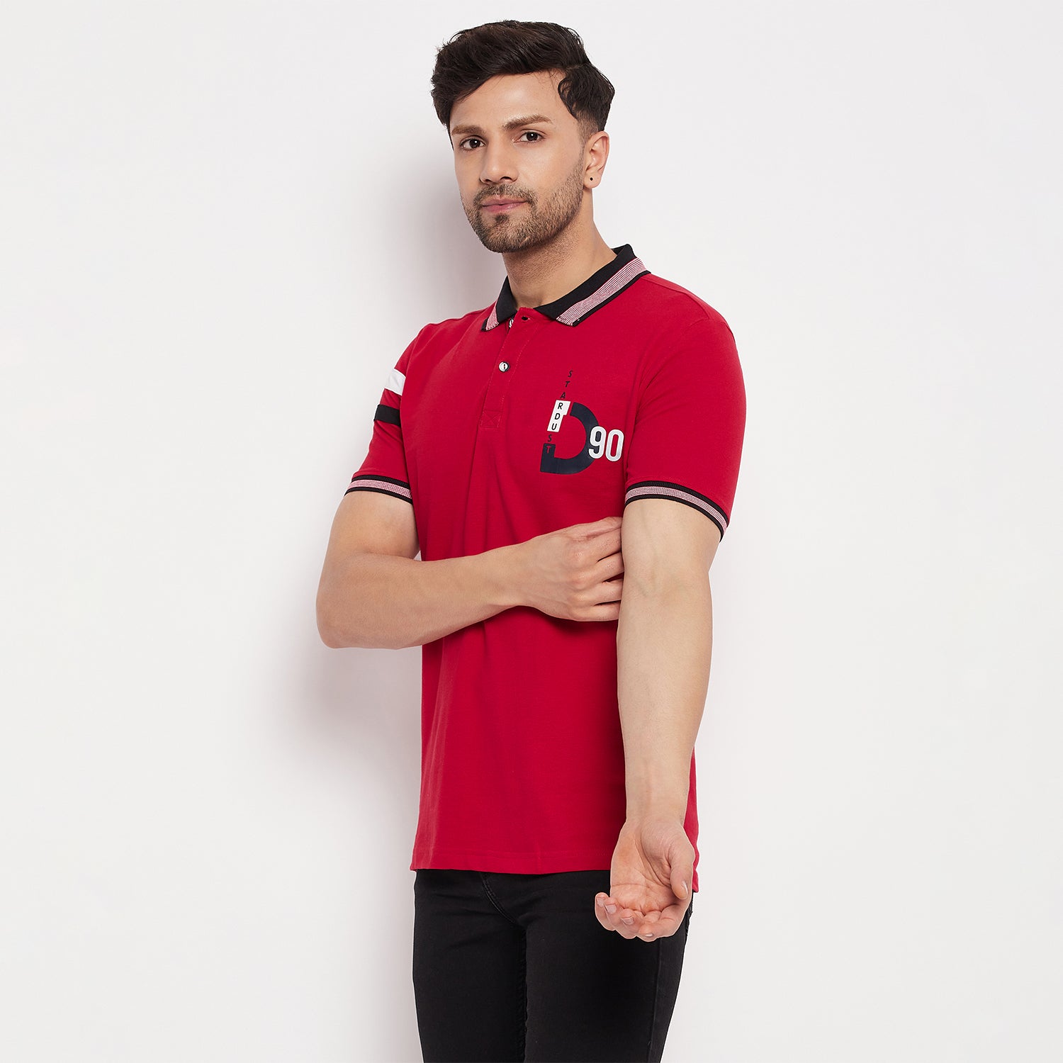 Duke Stardust Men Polo Neck Half Sleeve Cotton T-shirt (LF5892)