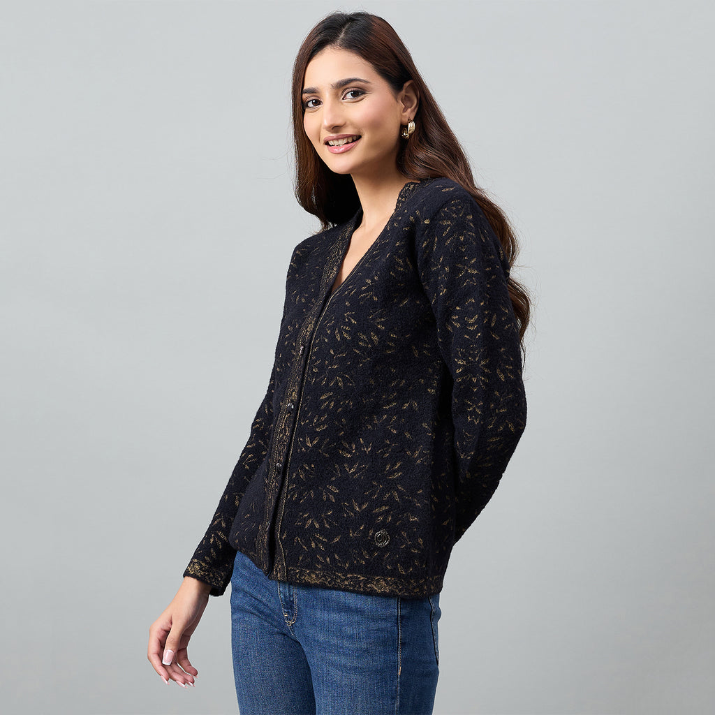 Duke Urban Women Full Sleeve Front Open Regular Cardigan (SDS1303)