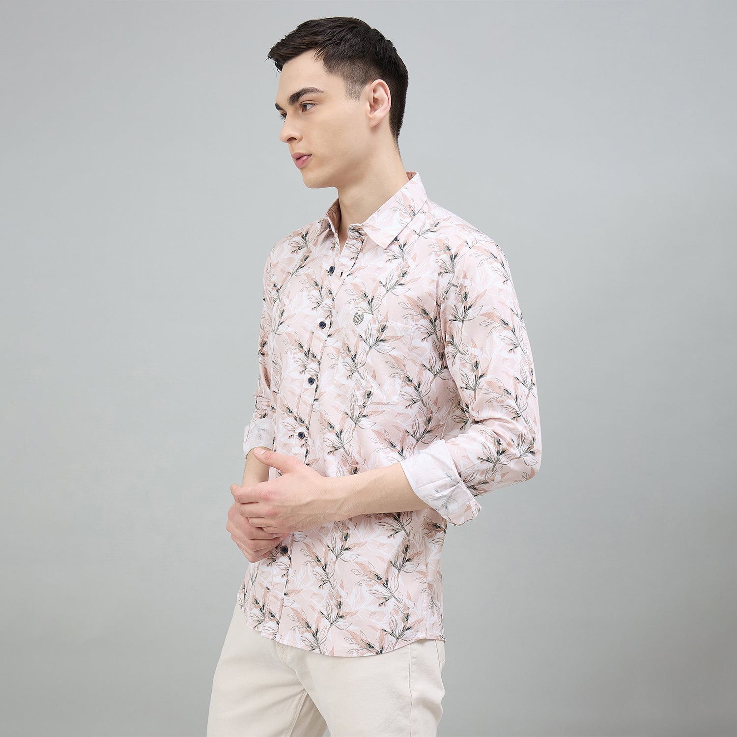 Duke Urban Men Floral Print Full Sleeve Slim Shirt (SDO6PRIE)