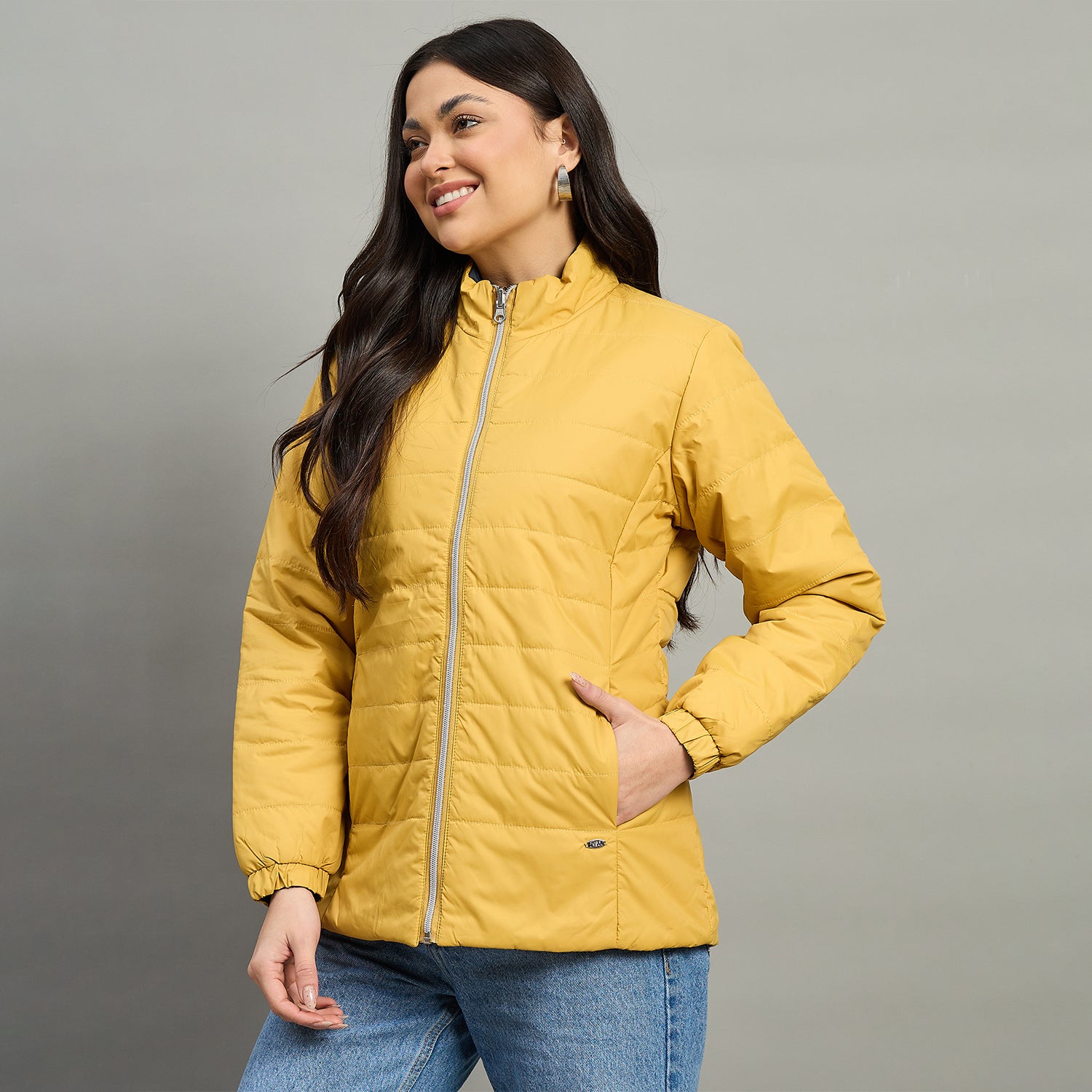 Duke Urban Women High Neck Full Sleeve Reversible Regular Jacket (SDZ2121)