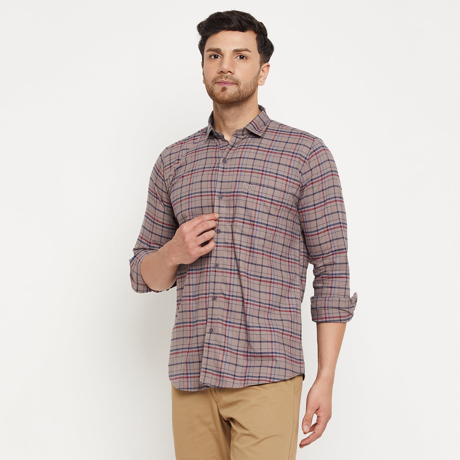 Duke Stardust Men Full Sleeve Cotton Shirt (SDO8CKOB)
