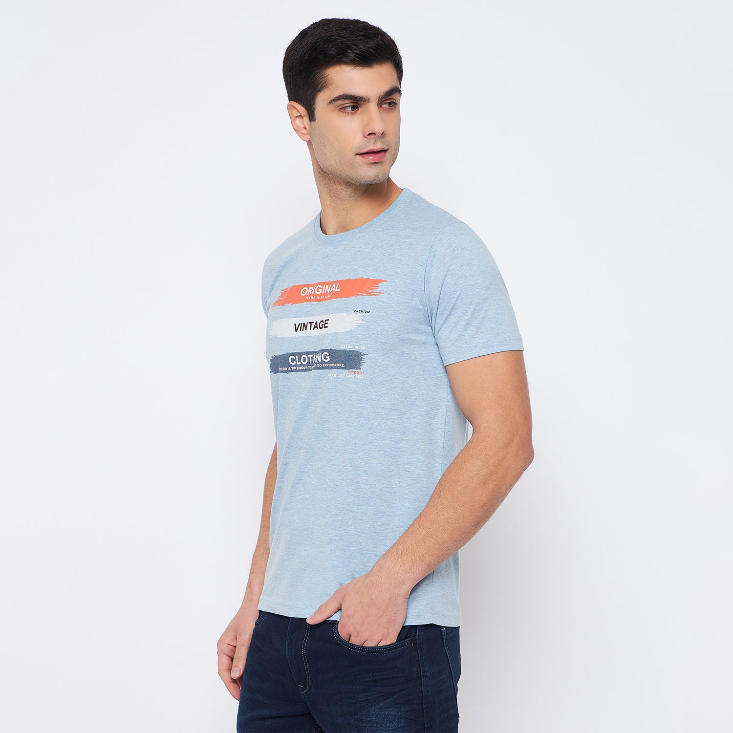 Duke Urban Men Half Sleeve Cotton T-Shirt (LF5827)