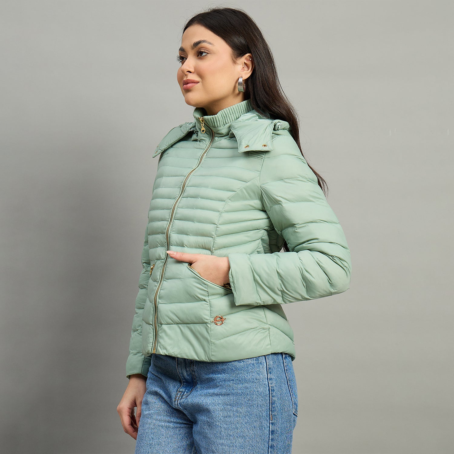 Duke Urban Women Short Style Hooded Bomber Jacket (SDZ4040R)