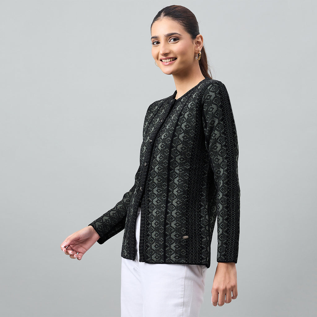Duke Urban Women Full Sleeve Front Open Regular Cardigan (SDS1364)