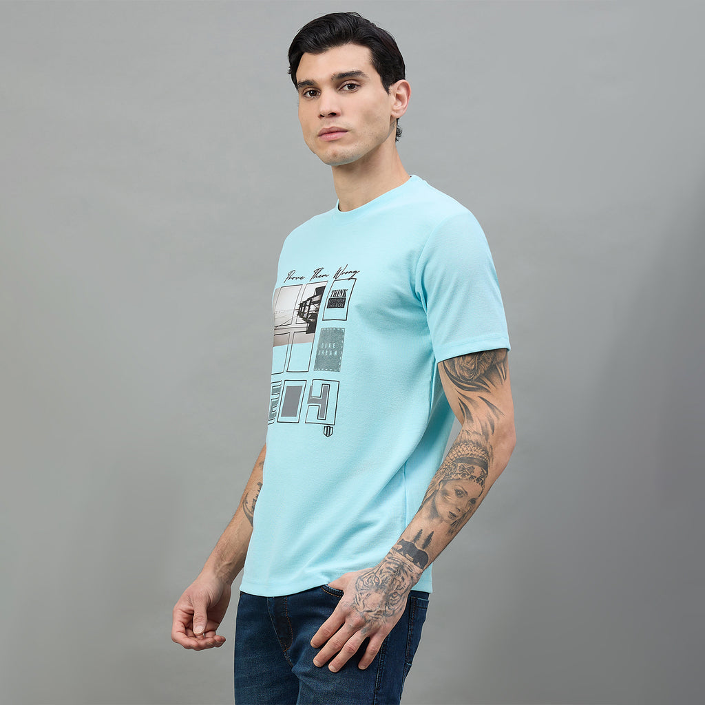 Duke Urban Men Graphic Print Half Sleeve Round Neck Casual Tshirt (LF7501)