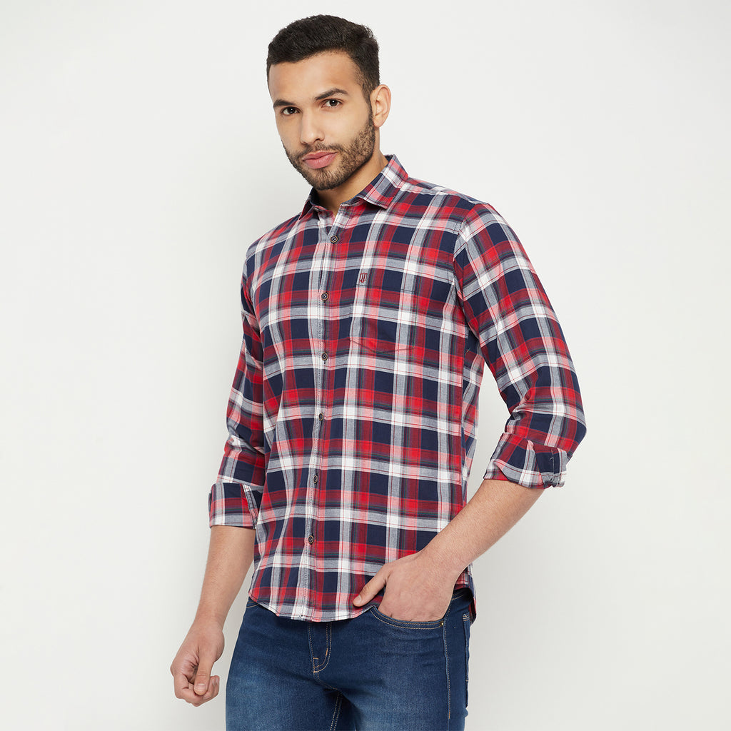 Duke Men Stardust Cotton Full Sleeve Shirt (SDO5CKTB)