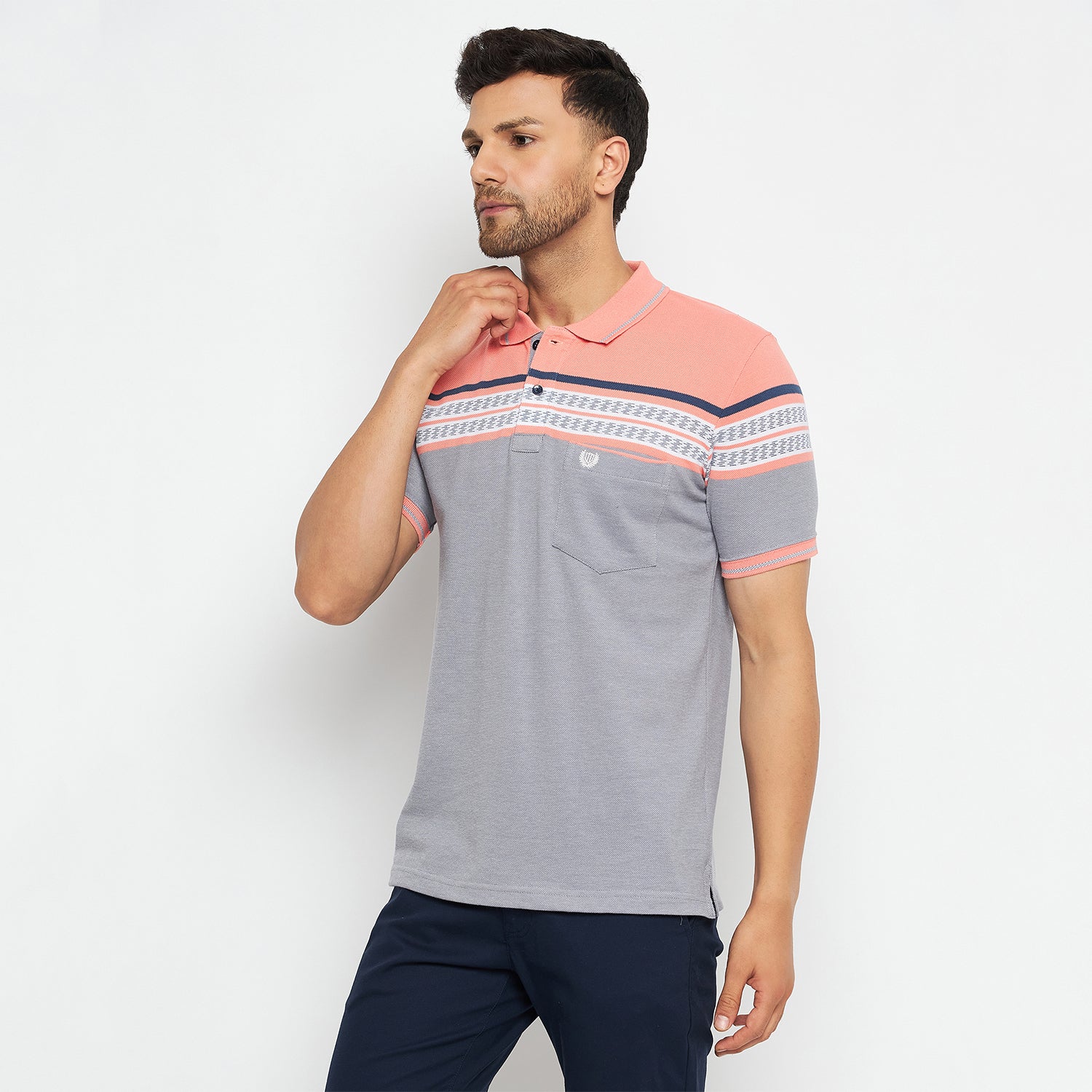 Duke Stardust Men Polo Neck Half Sleeve Cotton T-shirt (LF7074)