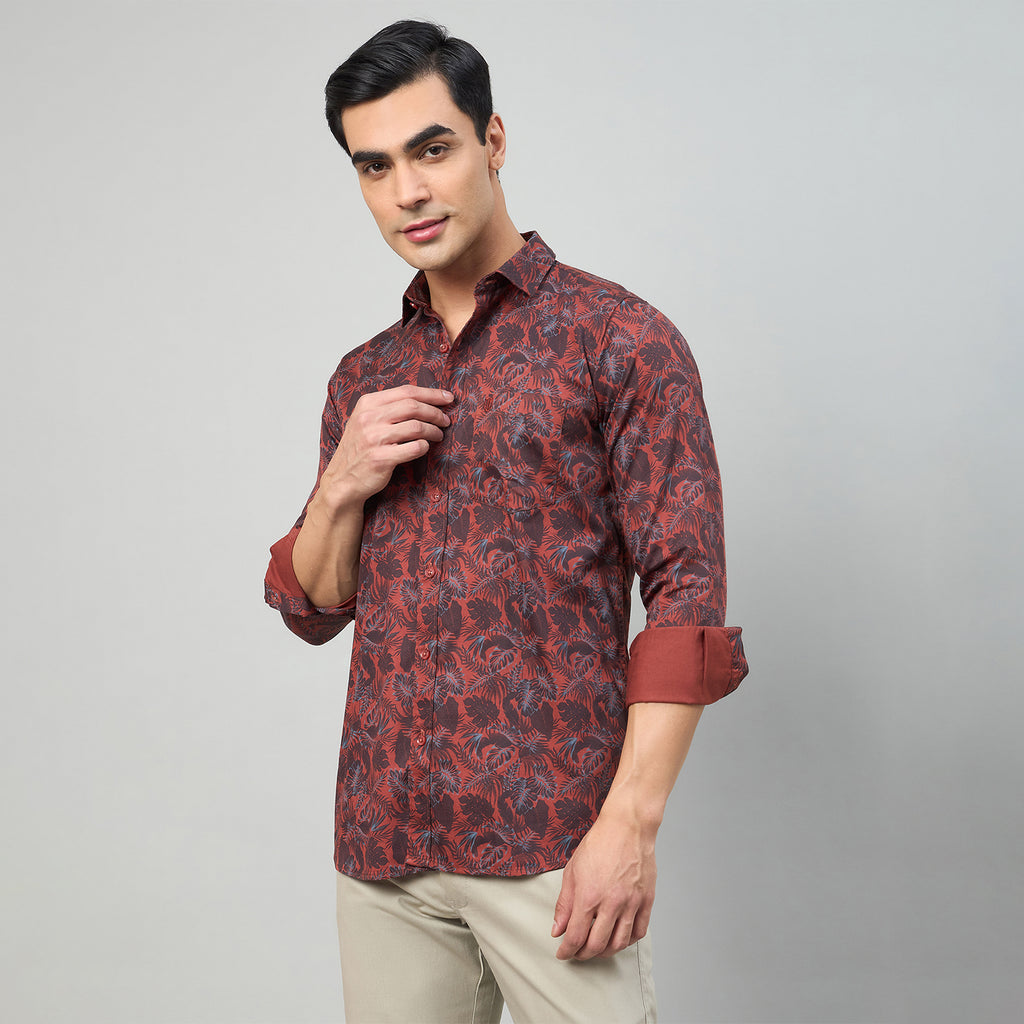 Duke Men Slim Fit Full Sleeve Short Style Cotton Shirt (SDO8PRBP)