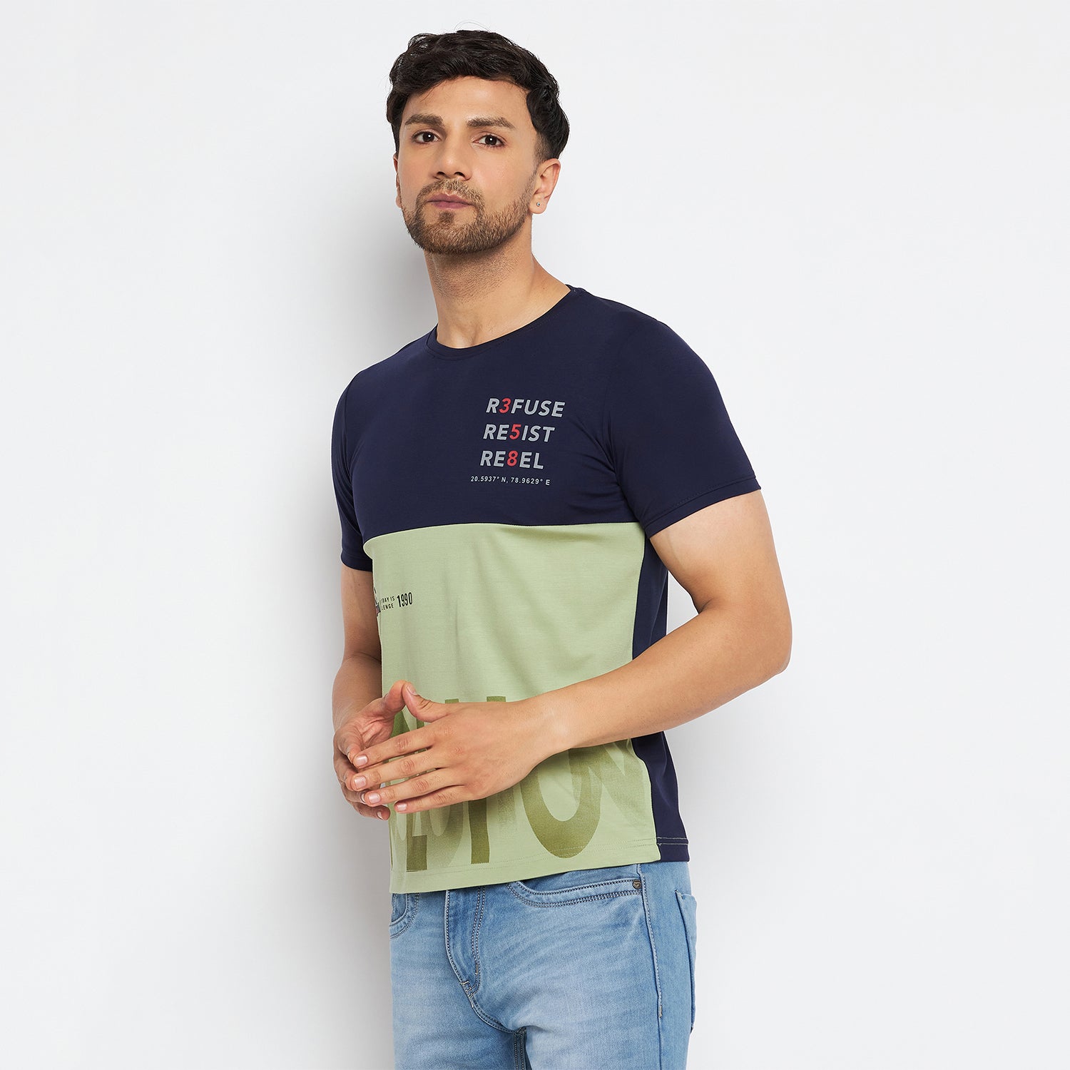 Duke Stardust Men Round Neck Half Sleeve Cotton T-shirt (LF5750)