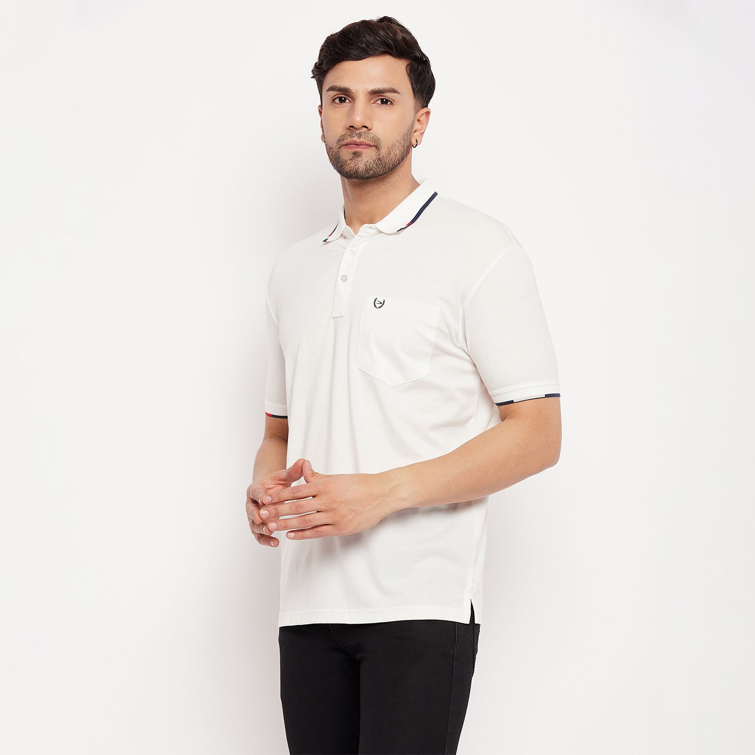 Duke Stardust Men Half Sleeve Polo Neck Cotton T-shirt (1700)