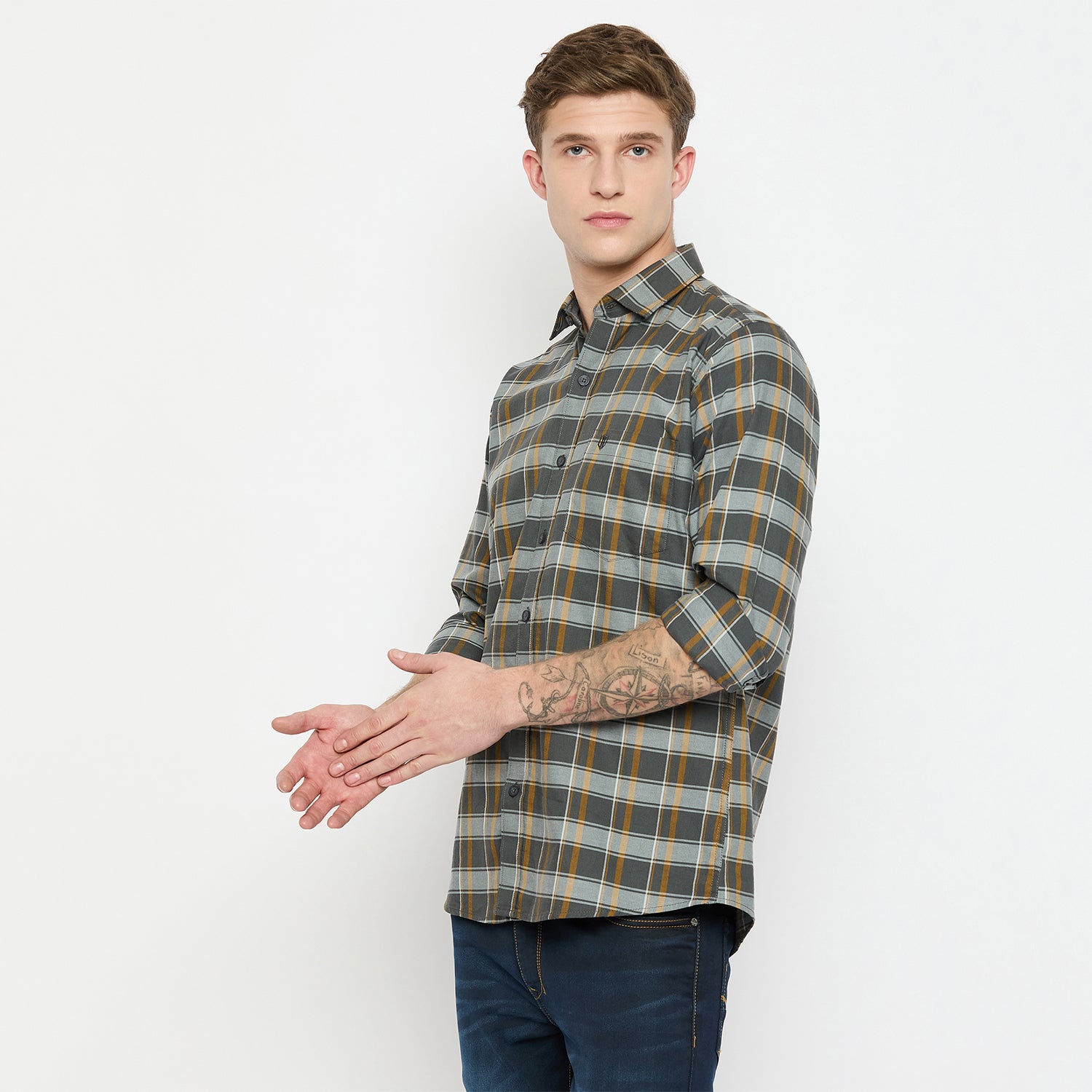 Duke Urban Men Full Sleeve Cotton Shirt (SDO8CKAI)
