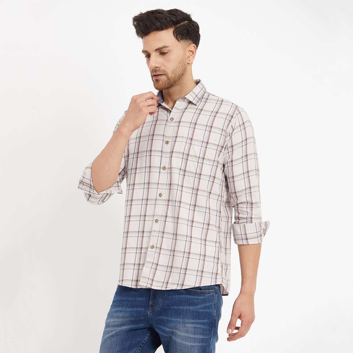 Duke Stardust Men Full Sleeve Cotton Shirt (SDO8CKTV)