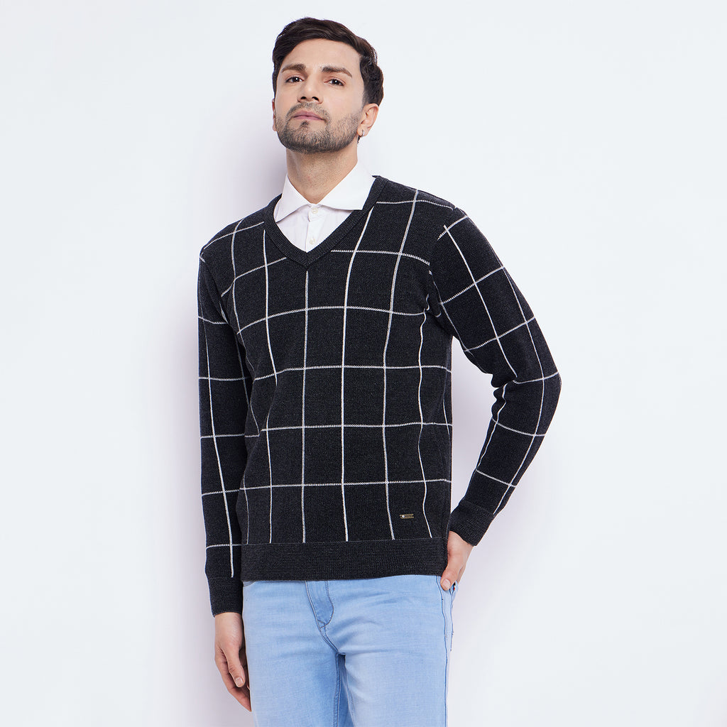 Duke Urban Men Full Sleeve V Neck Sweater (SDS2141)